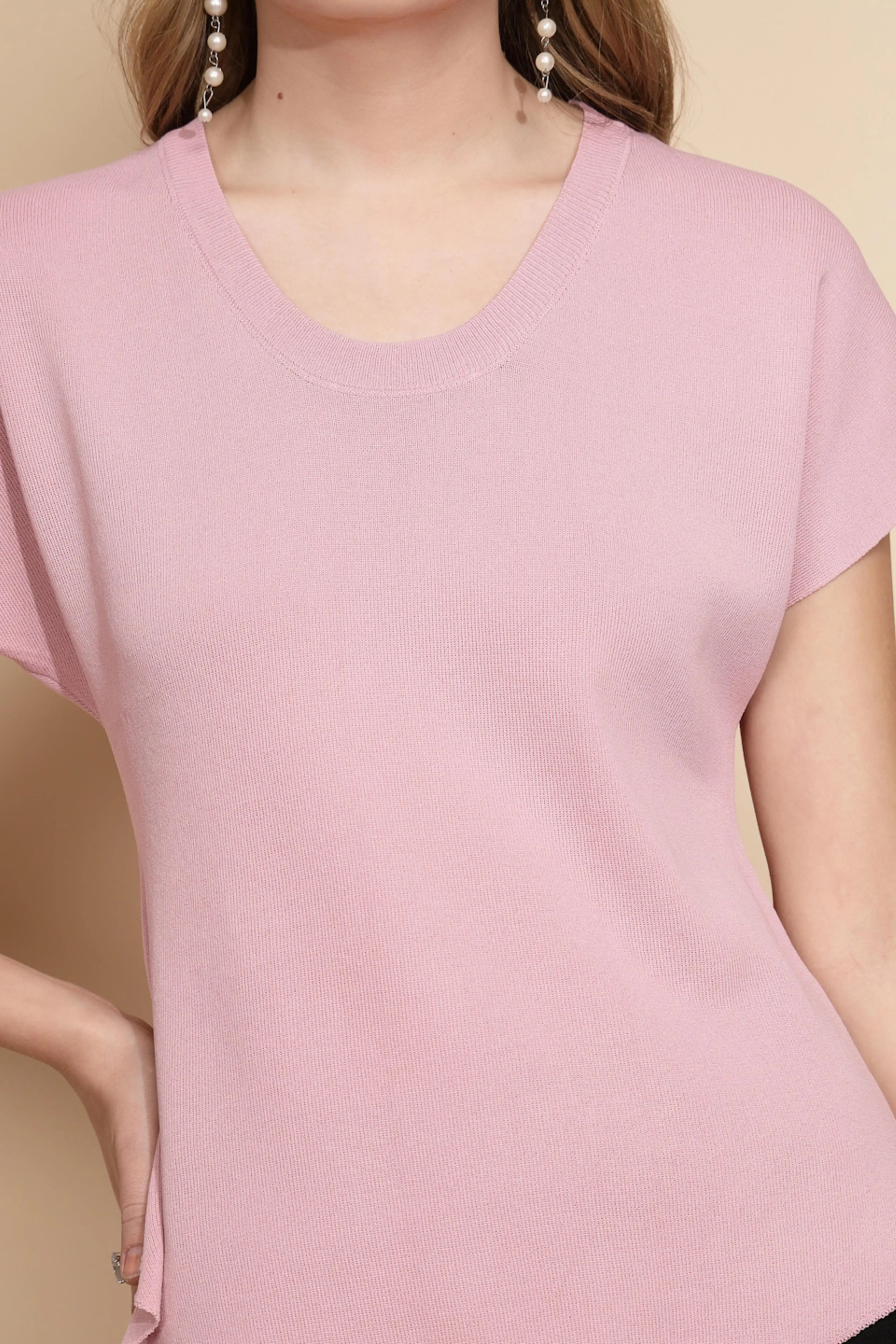 Rose Rayon Blend Regular Fit Top - Global Republic