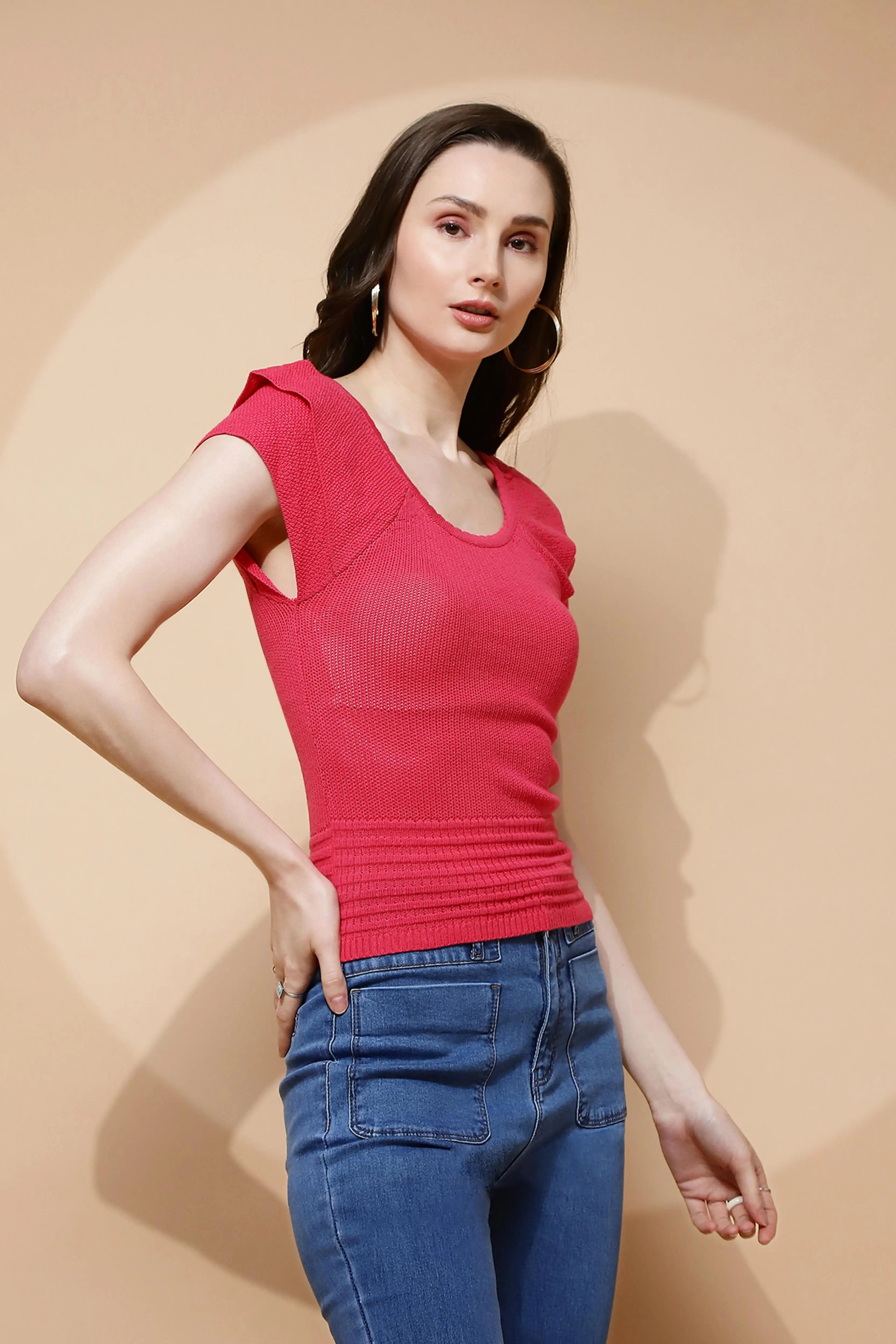 Hot Pink  Solid Top - Global Republic
