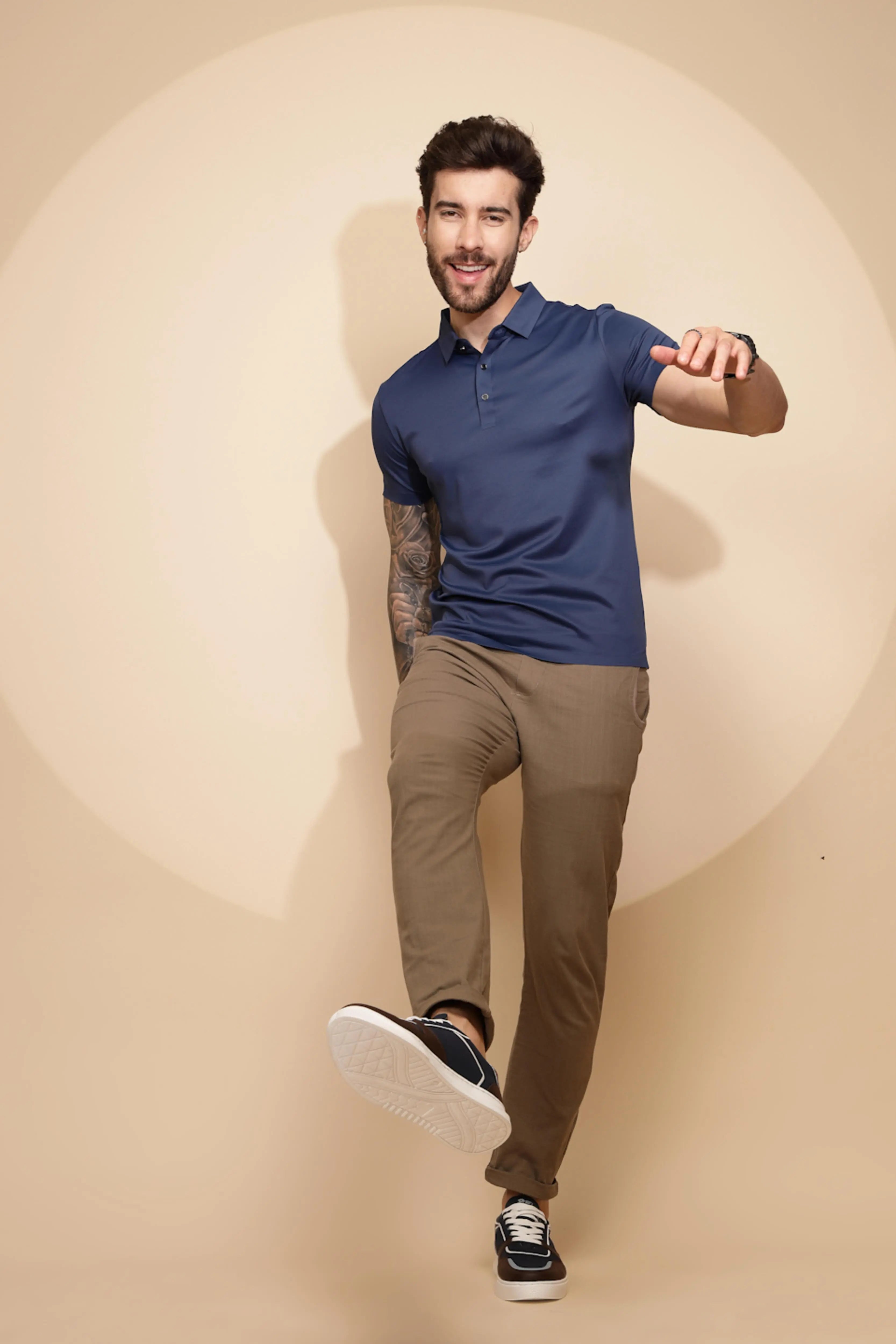 Blue Regular Fit T-Shirt - Global Republic