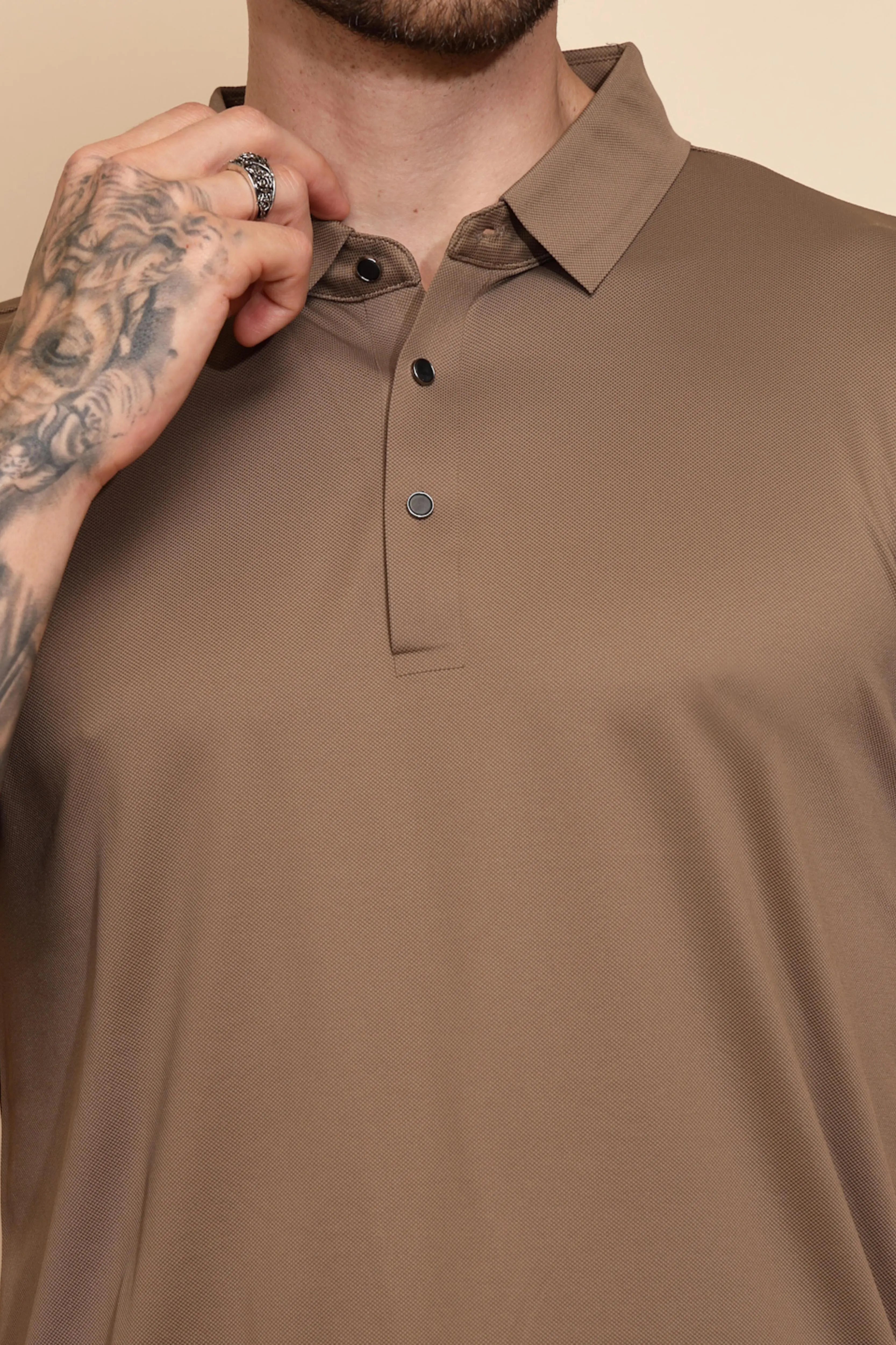 Brown Regular Fit T-Shirt For Men - Global Republic