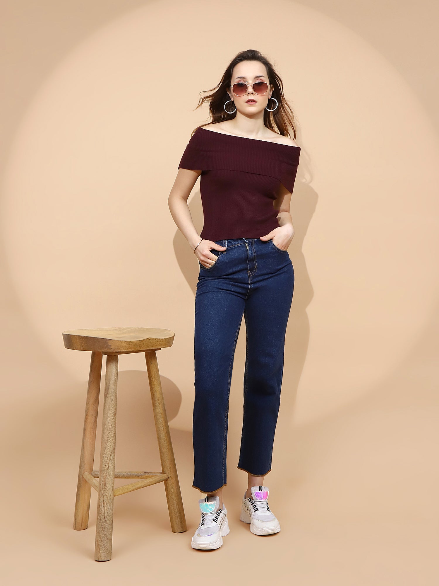 Wine  Skivvy Top - Global Republic