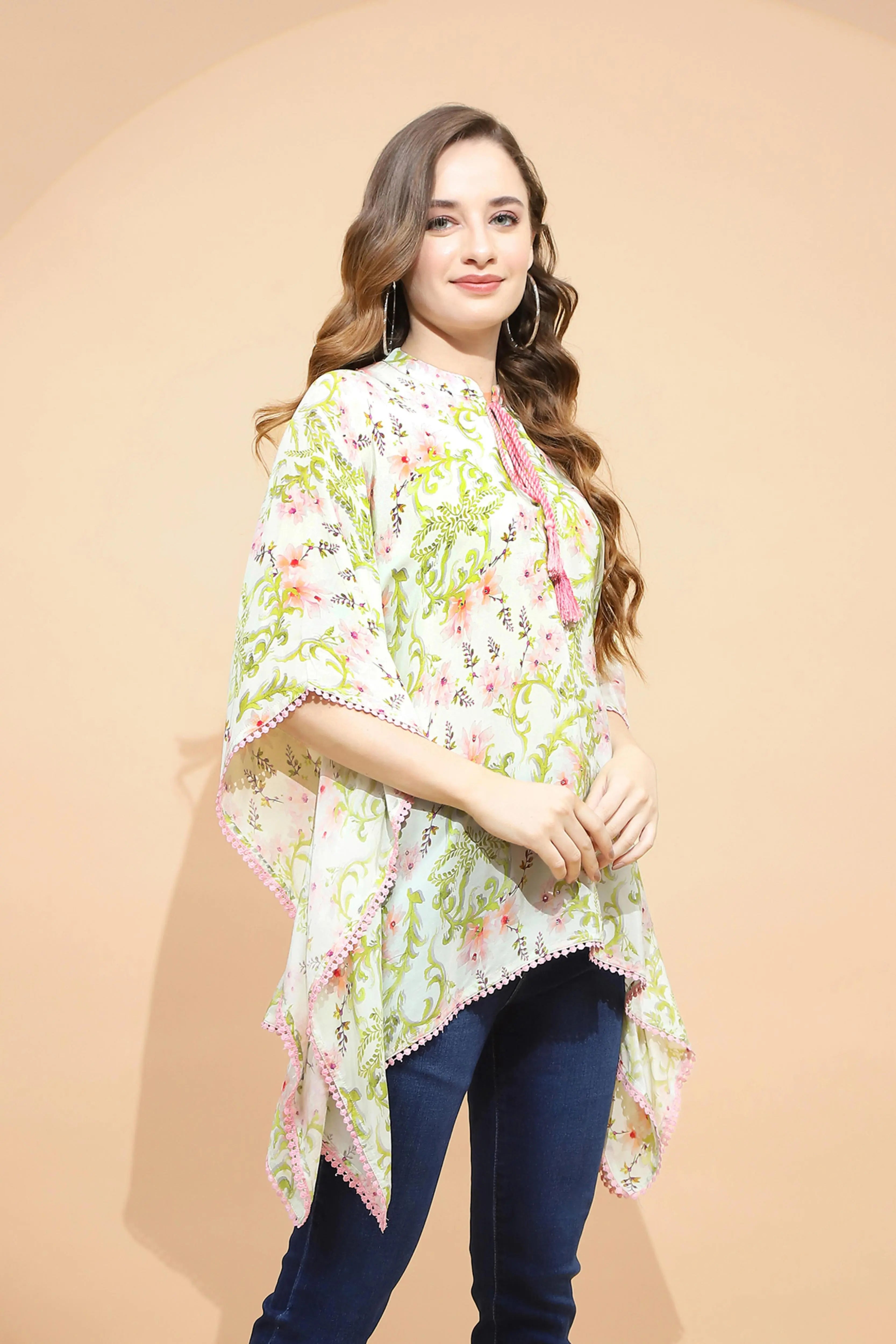 Lemon Green  Loose Fit Top For Women - Global Republic
