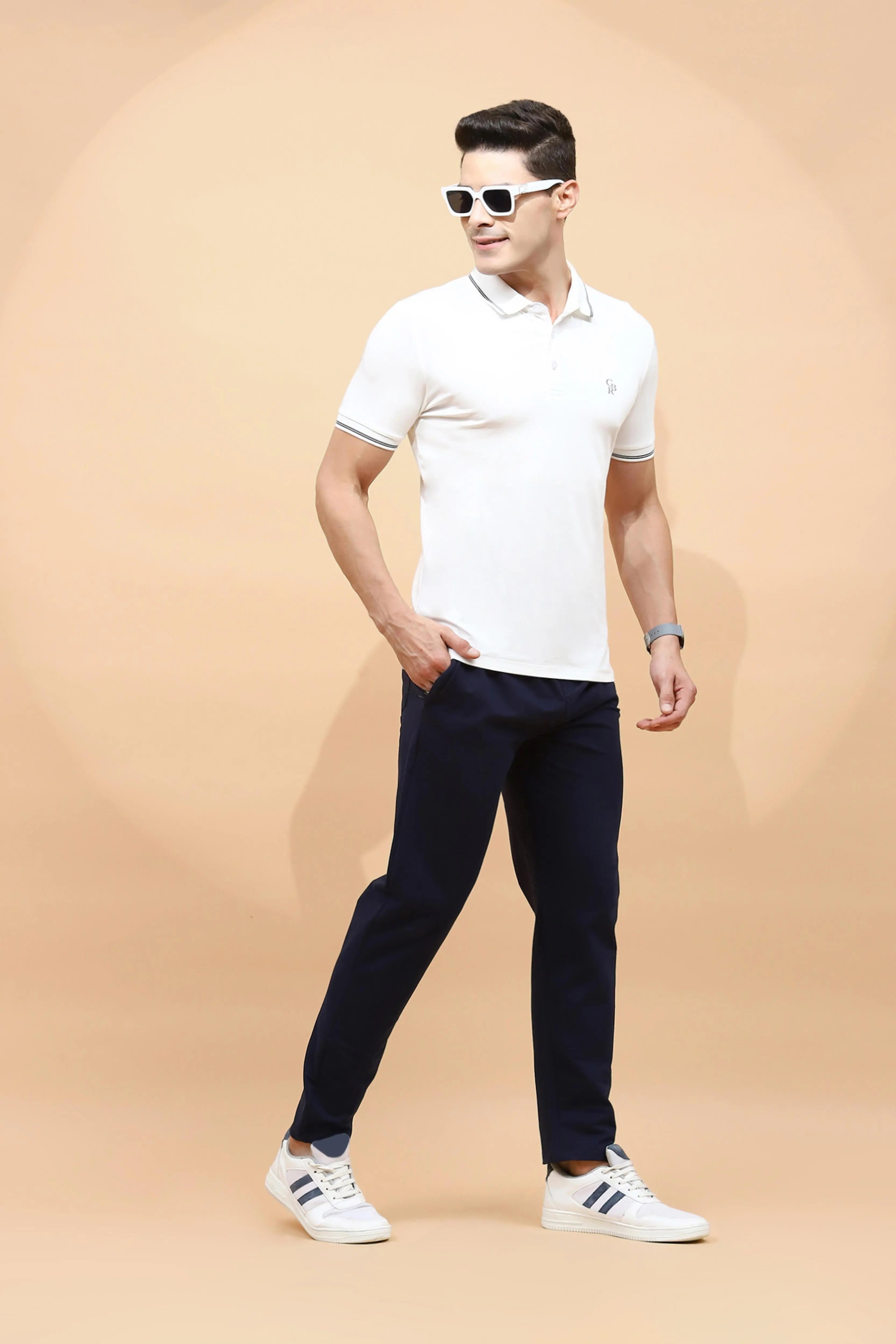 Navy Cotton Regular Fit Lower For Men - Global Republic