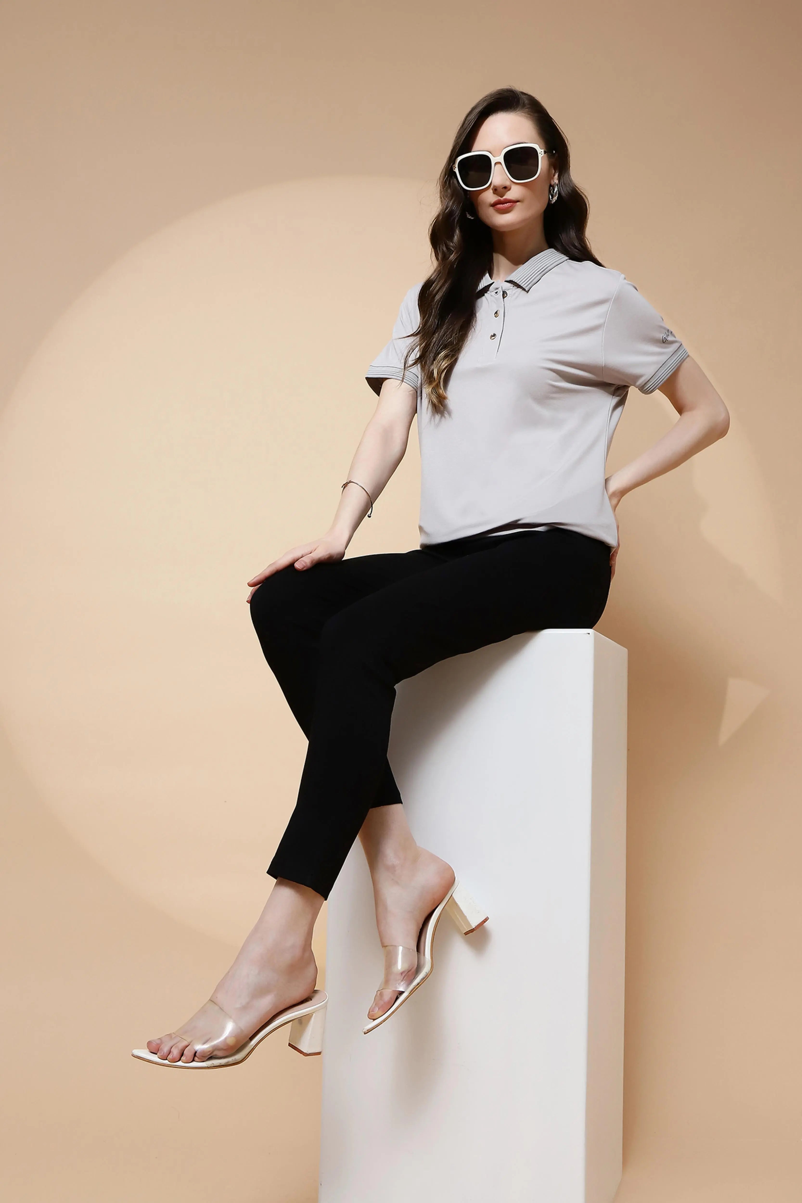 Grey Rayon Blend T-Shirt - Global Republic