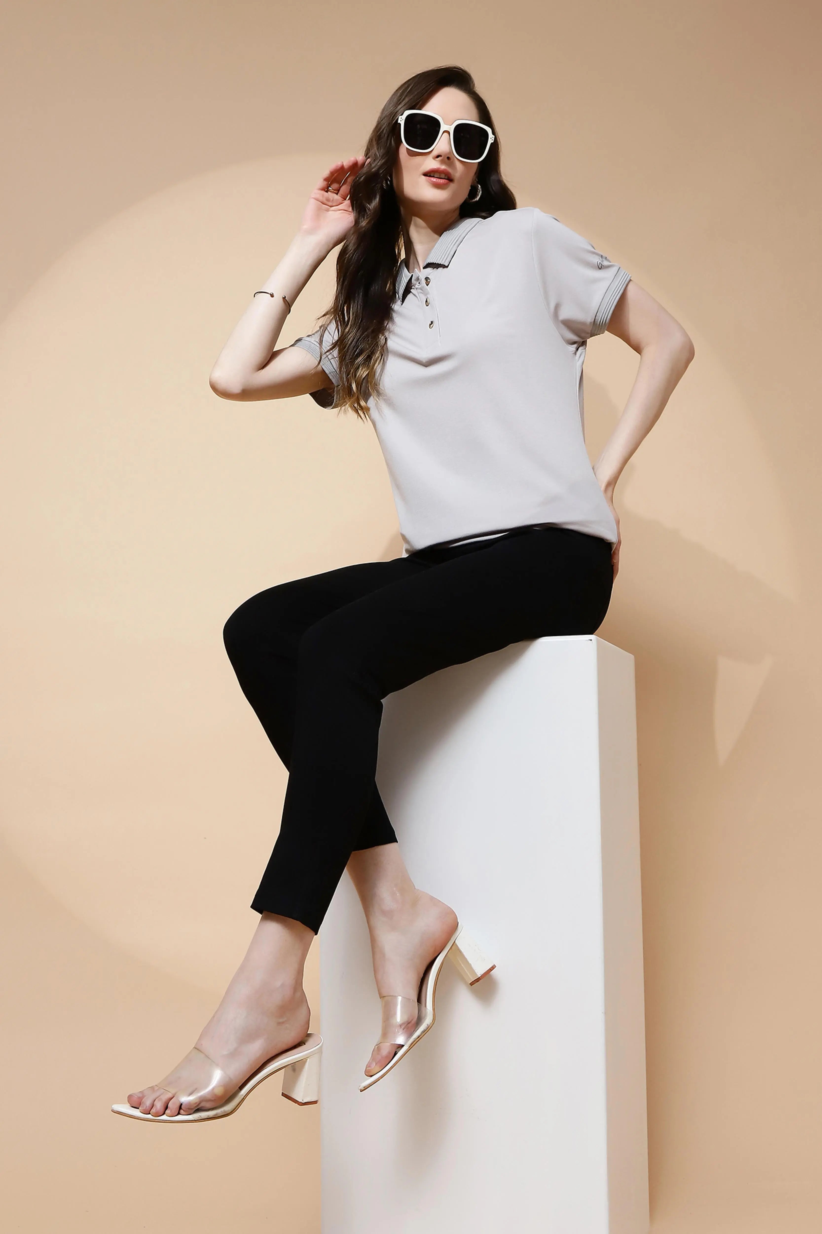 Grey Rayon Blend T-Shirt - Global Republic