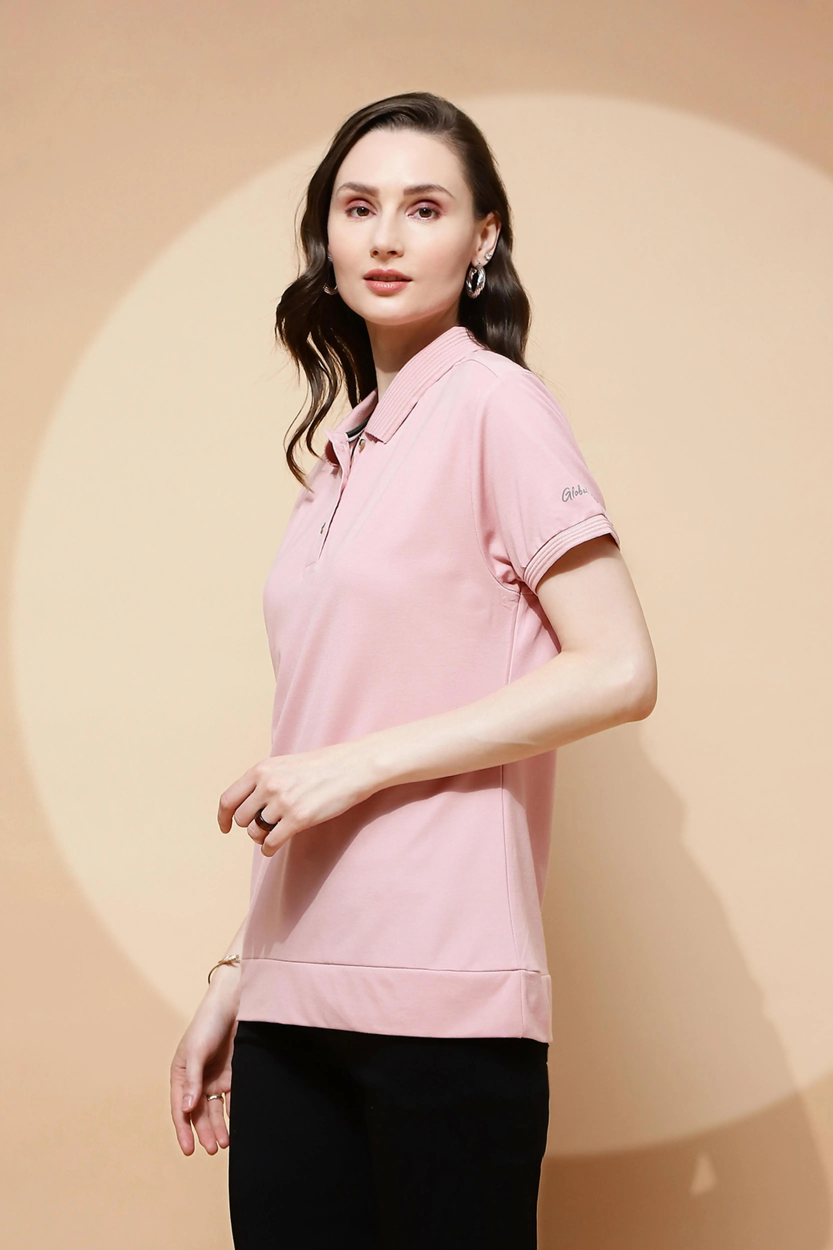 Peach Rayon Blend T-Shirt - Global Republic