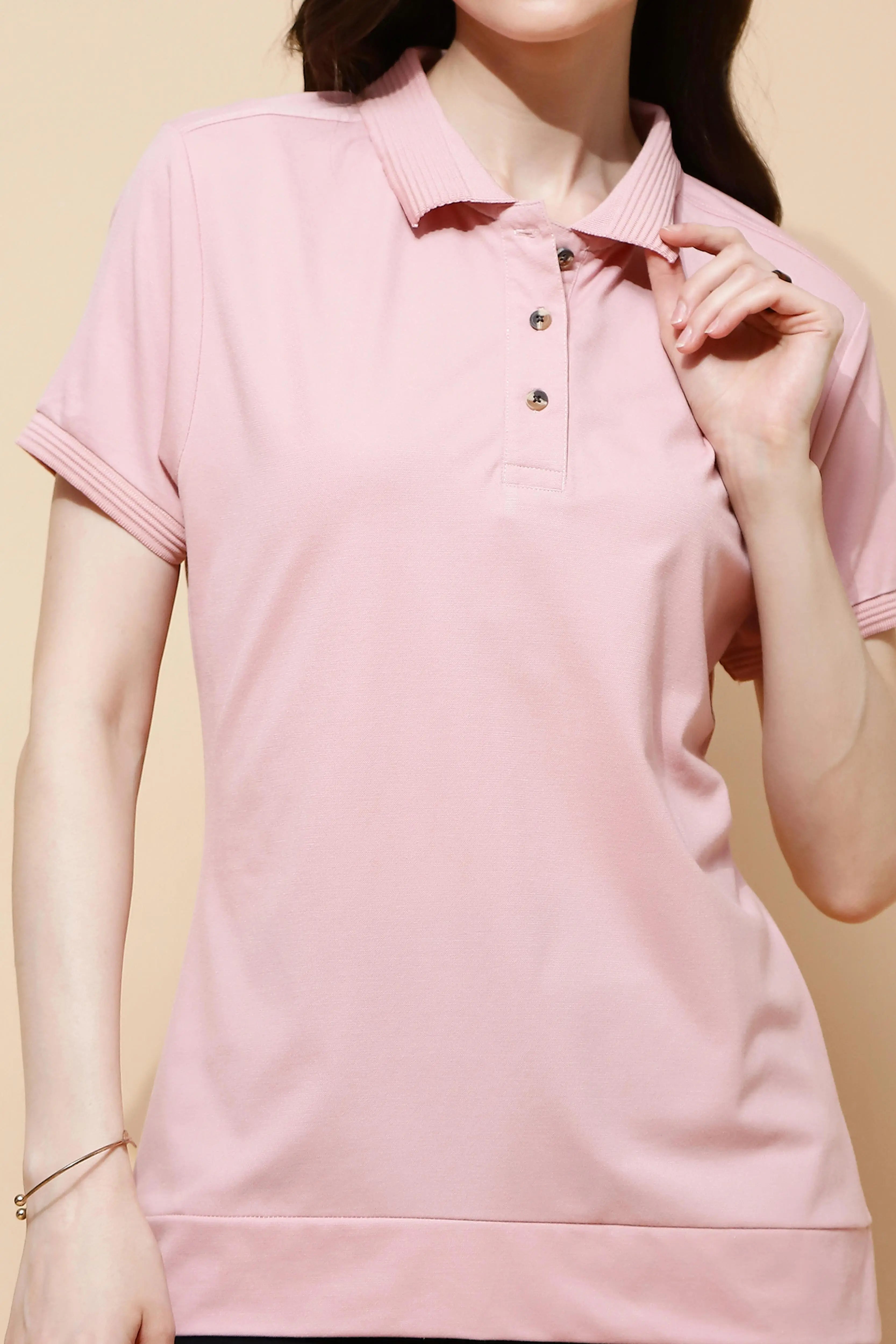 Peach Rayon Blend T-Shirt - Global Republic