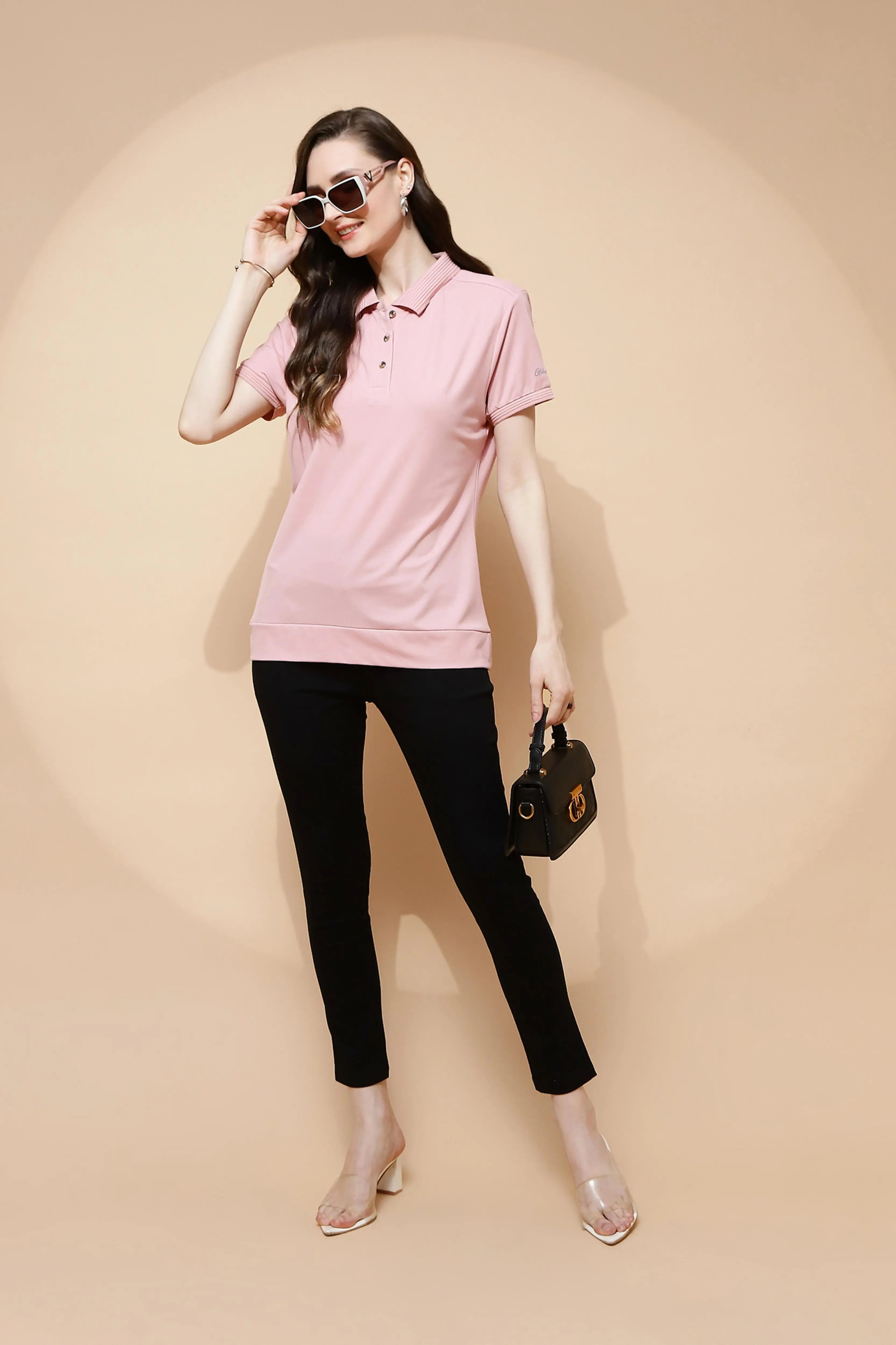 Peach Rayon Blend T-Shirt - Global Republic