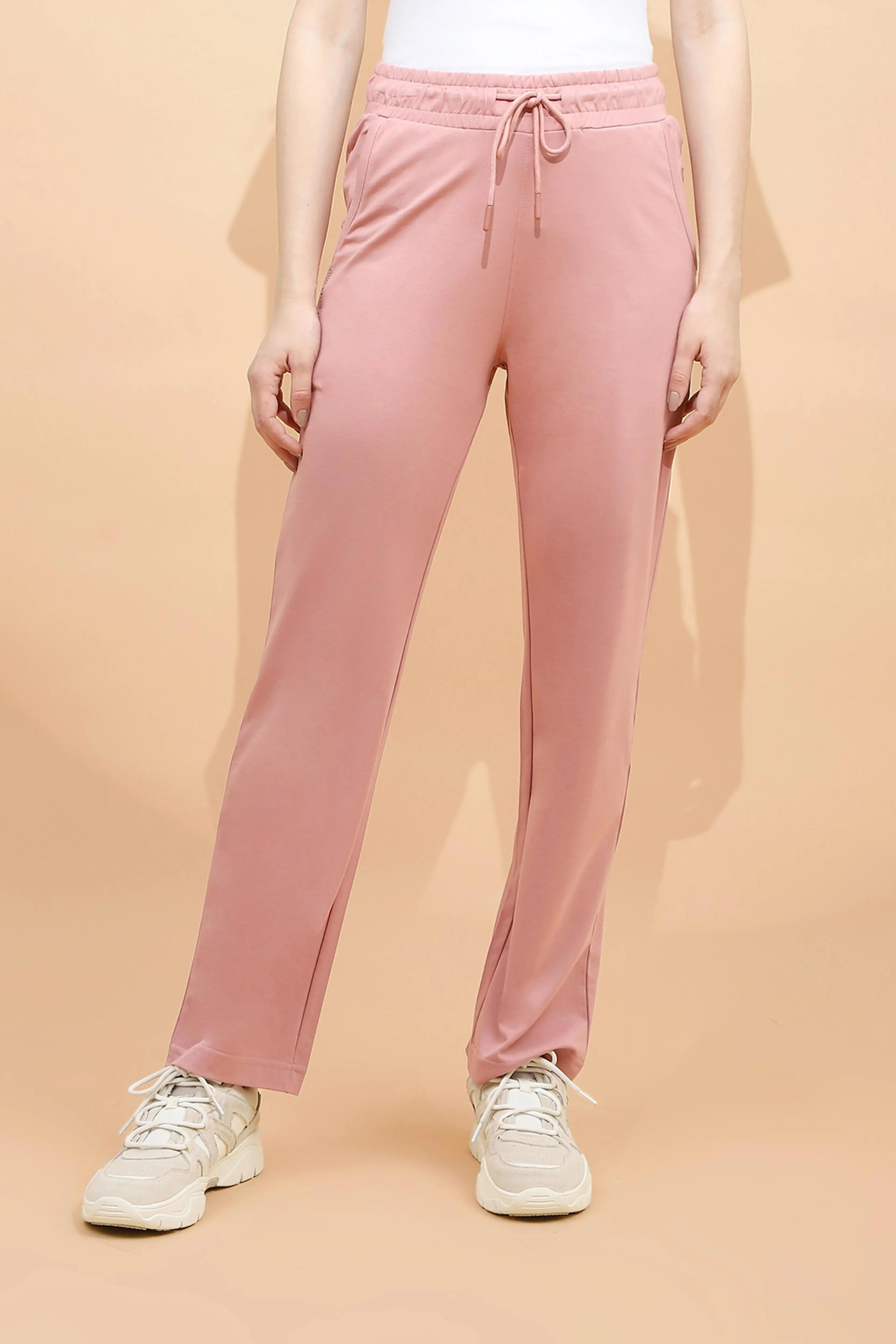 Pink Cotton Blend Regular Fit Lower - Global Republic