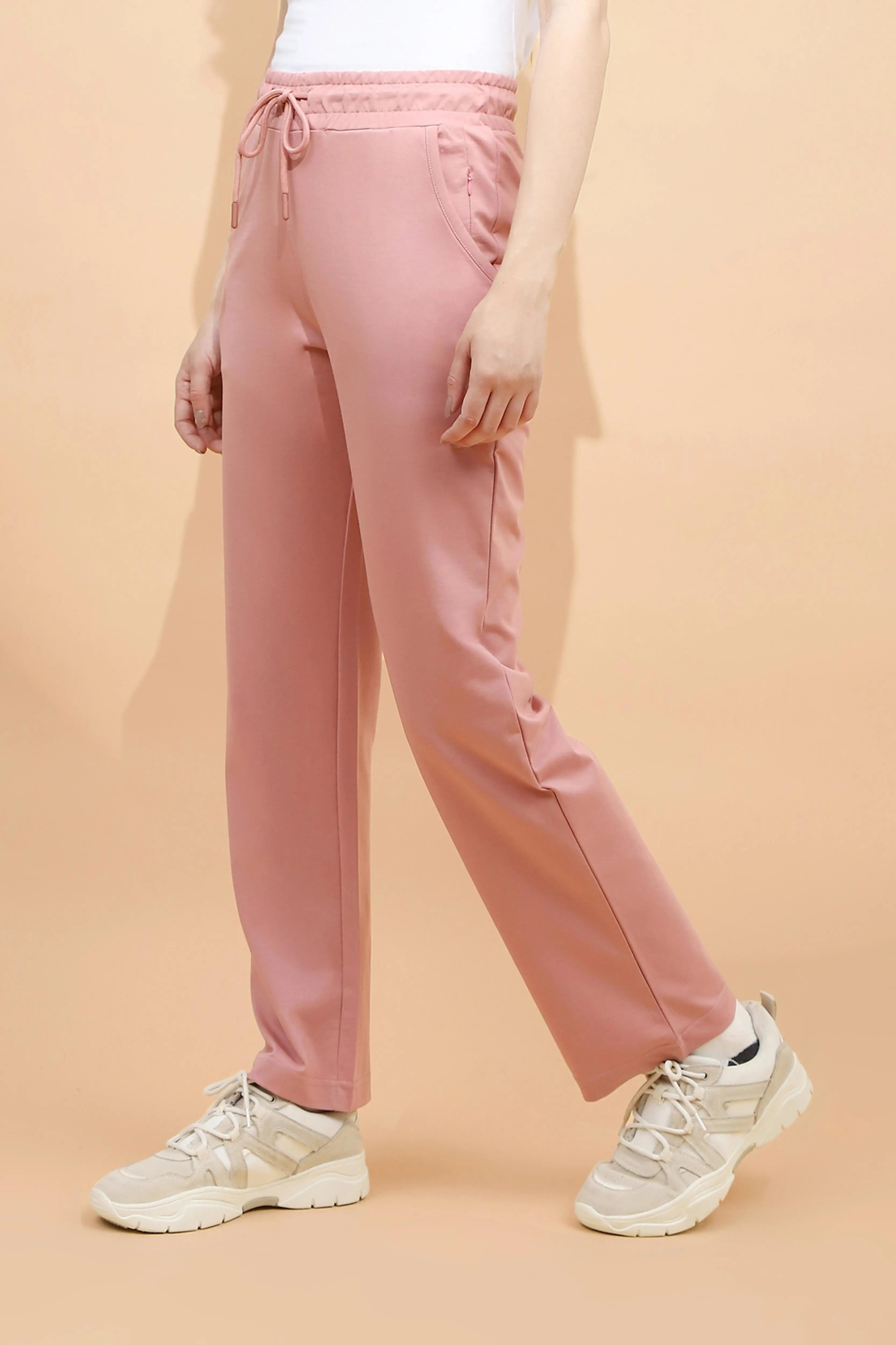 Pink Cotton Blend Regular Fit Lower - Global Republic