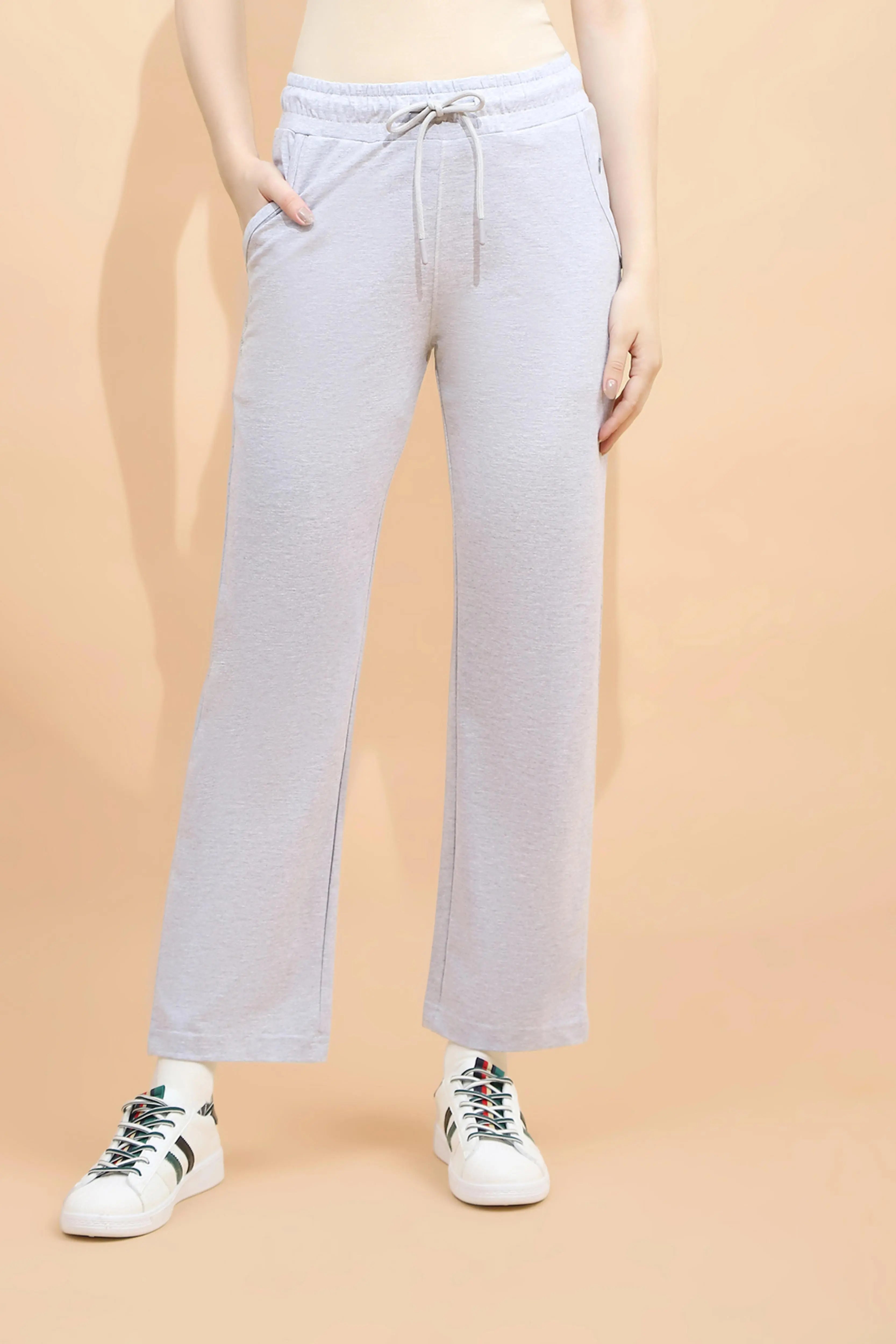 Ecru Melange Cotton Blend Lower - Global Republic