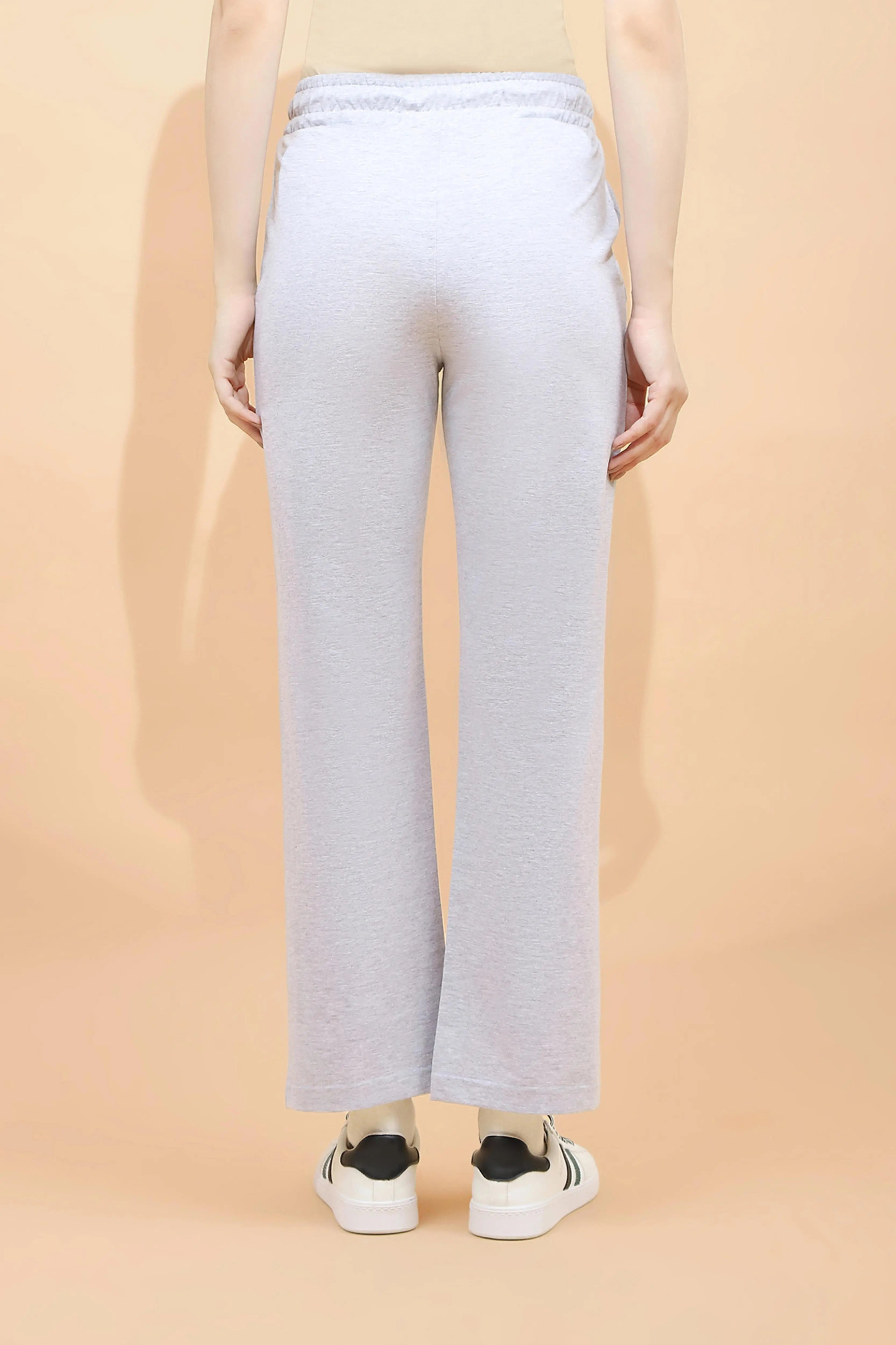 Ecru Melange Cotton Blend Lower - Global Republic