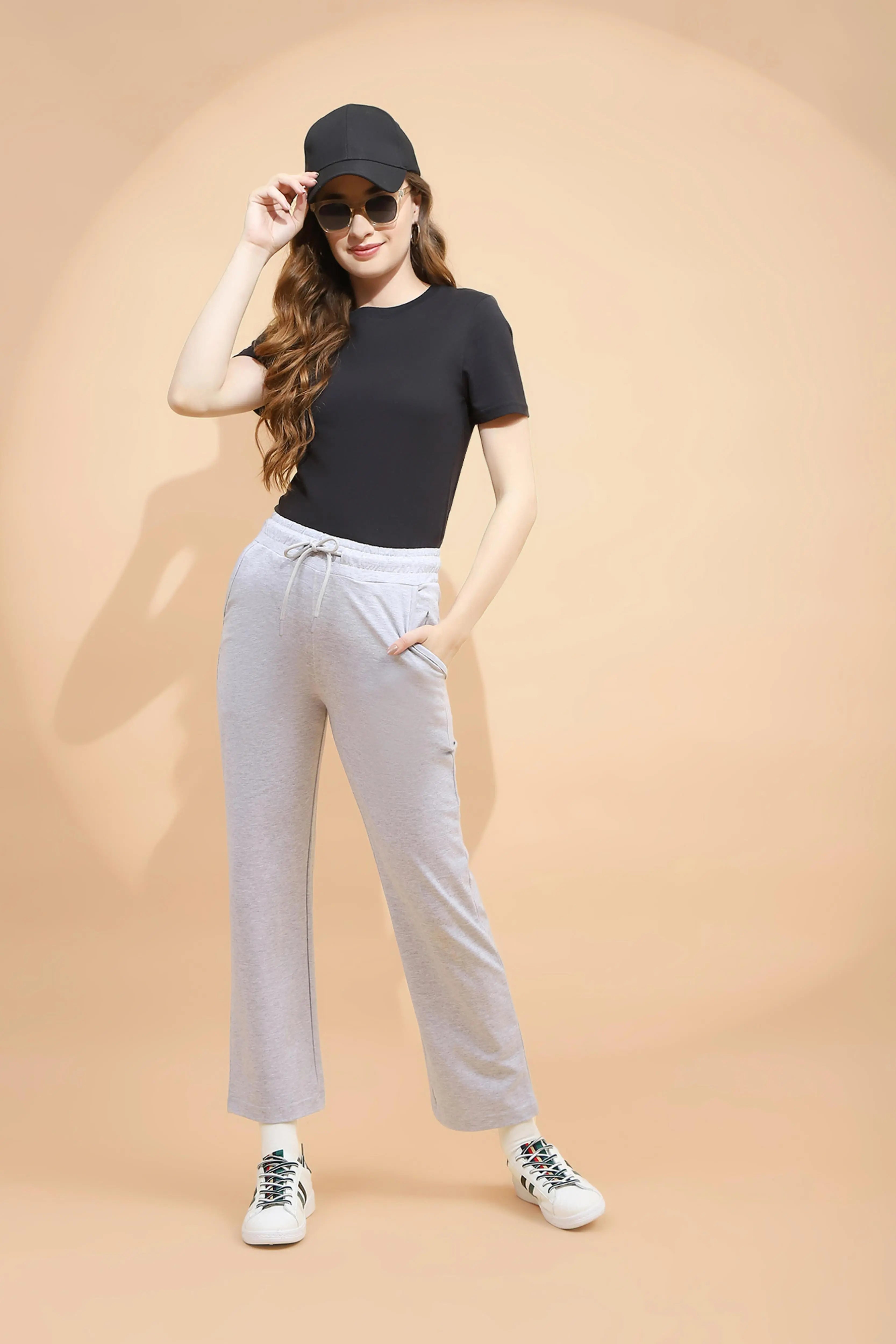 Ecru Melange Cotton Blend Lower - Global Republic