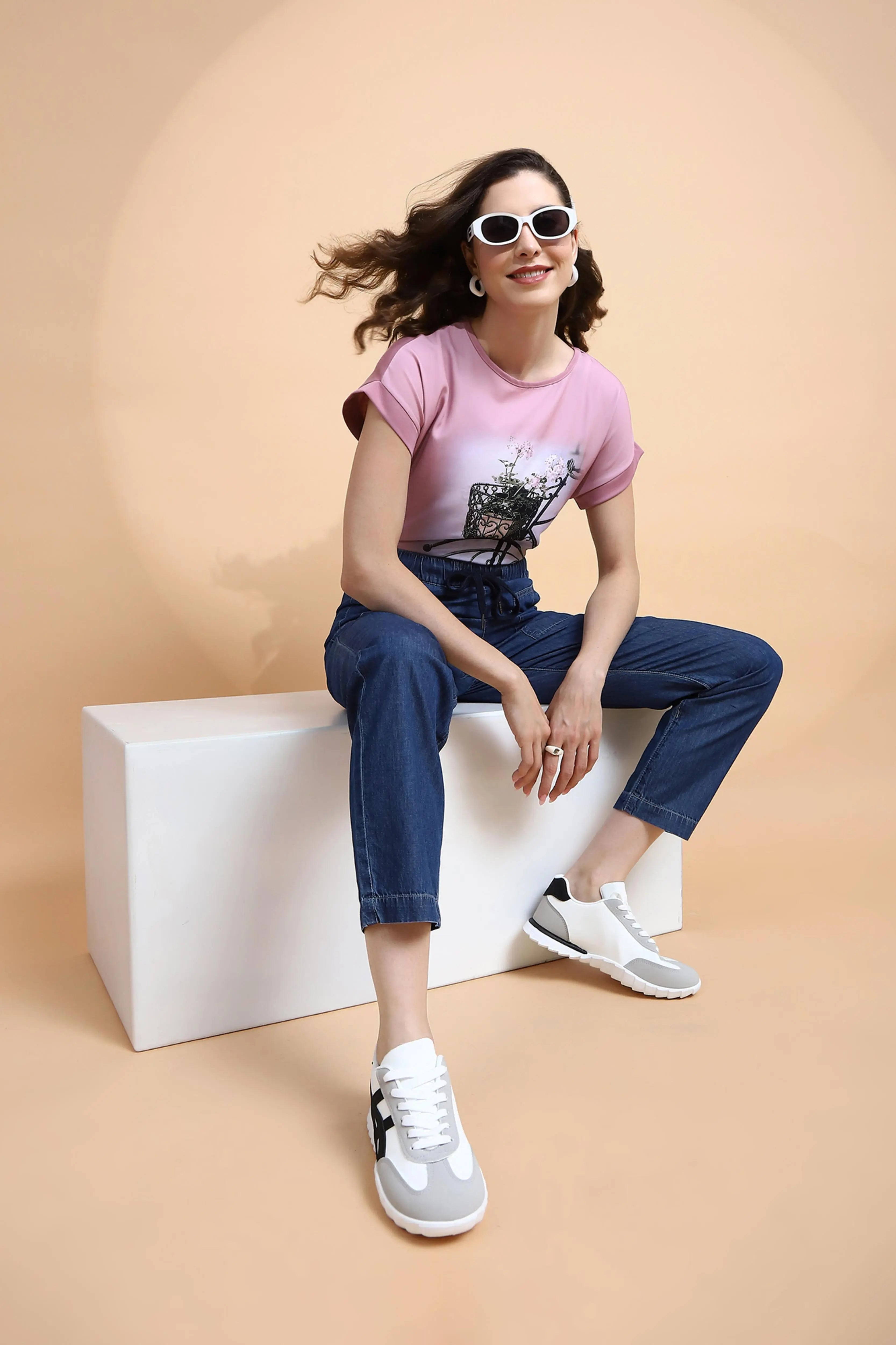 Pink Graphic Cotton Top - Global Republic