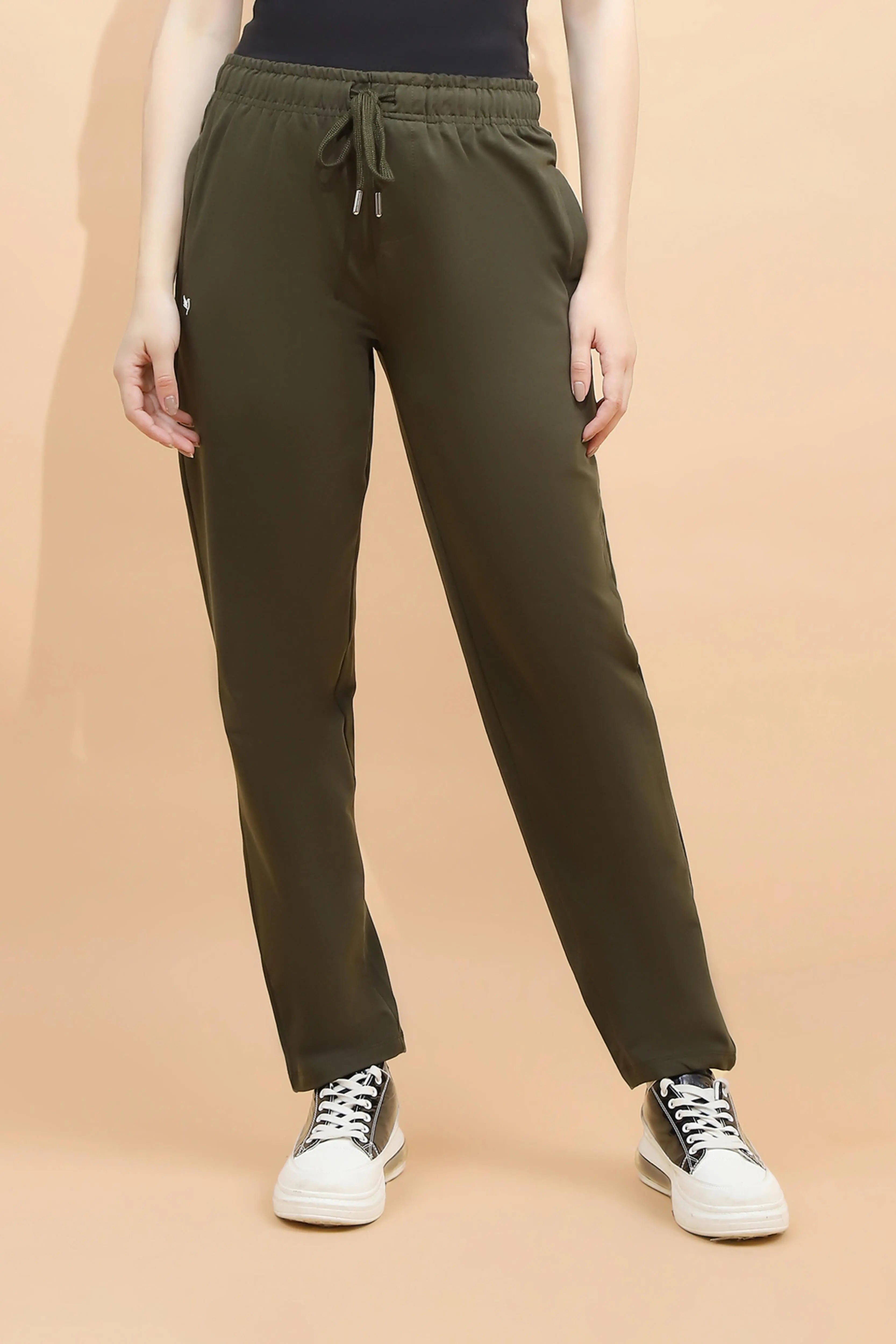 Olive Green Cotton Blend Lower - Global Republic