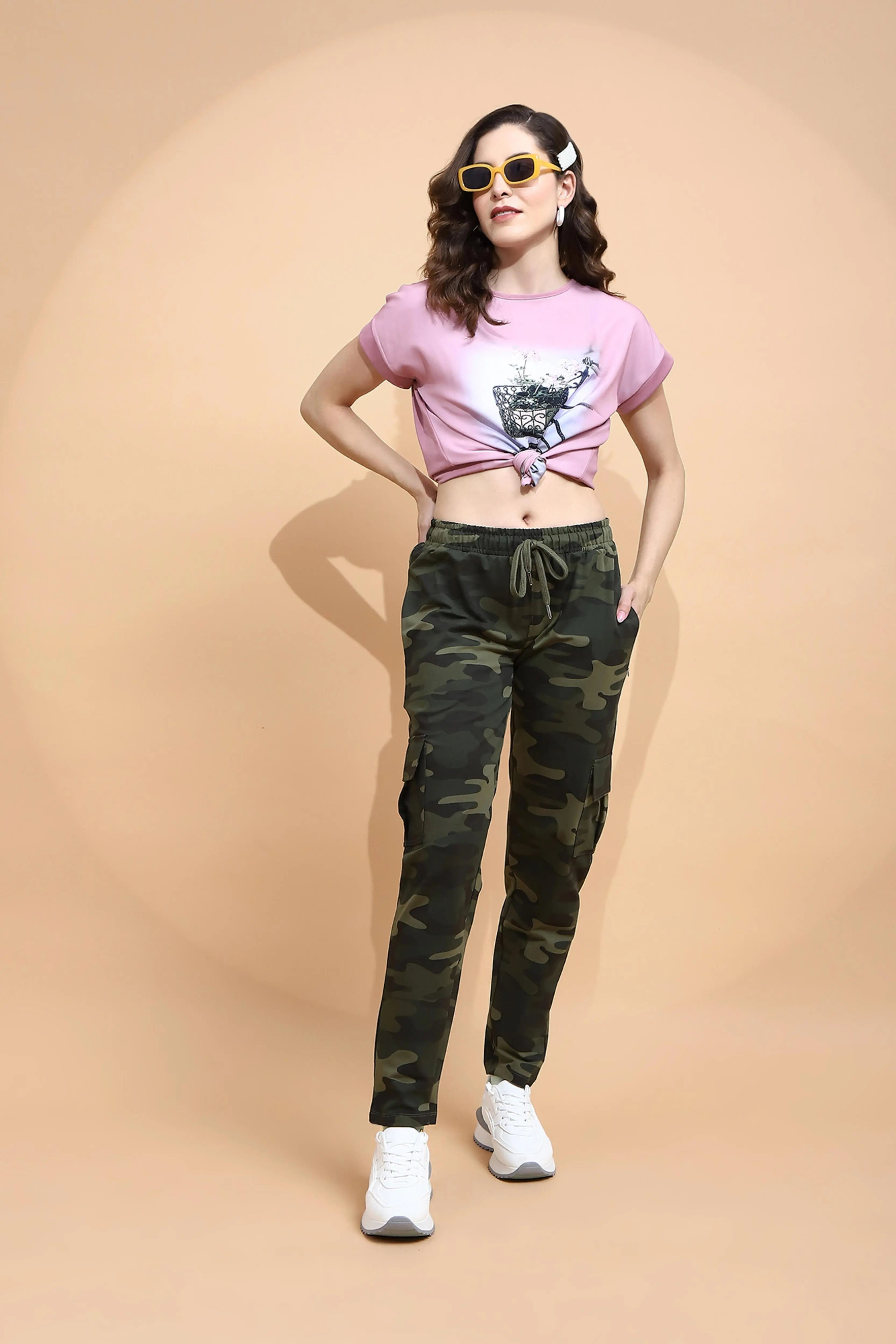 Camo Cotton Blend  Regular Fit Cargo - Global Republic