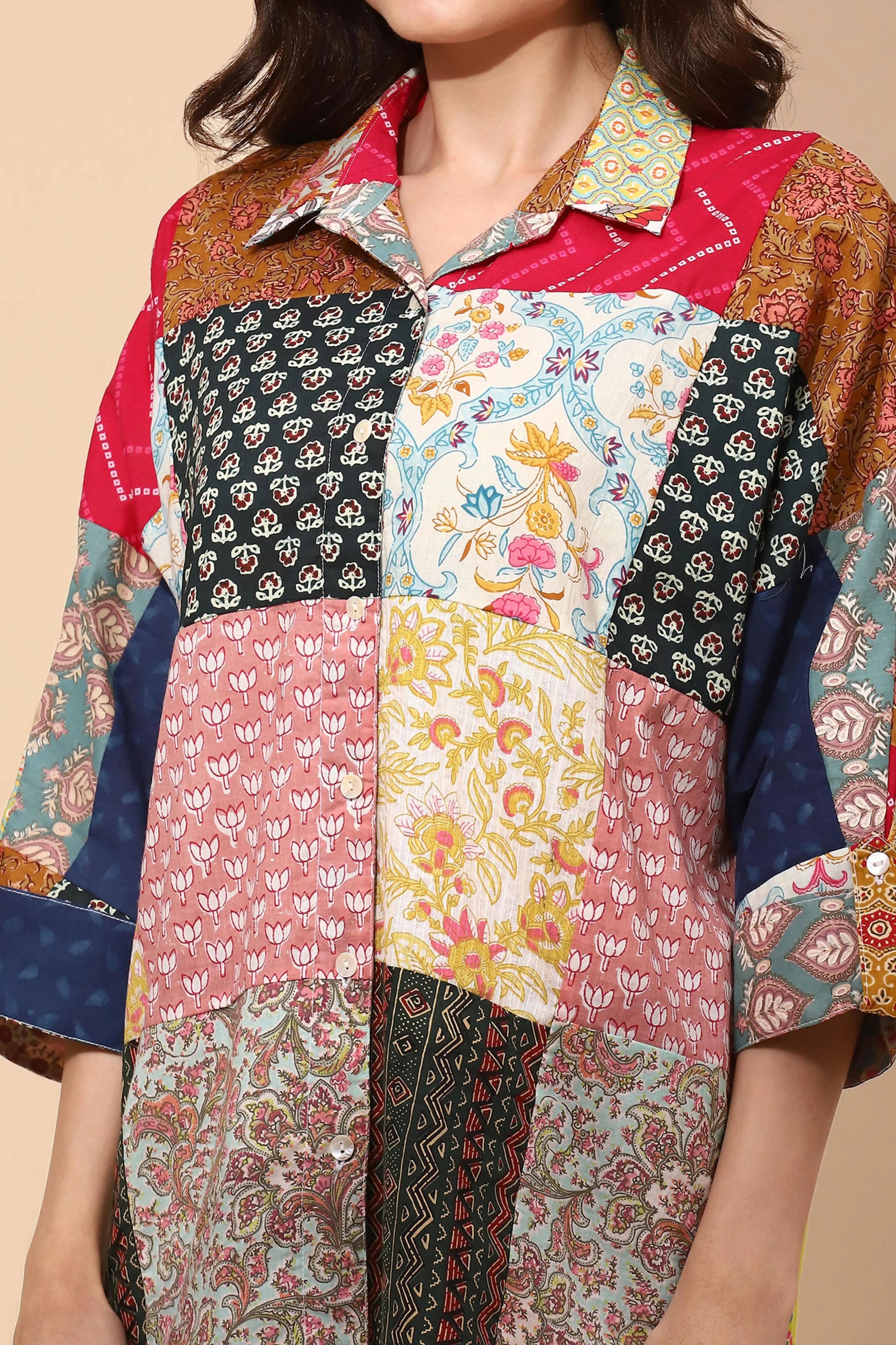 Multicolor Cotton Regular Fit Shirt - Global Republic