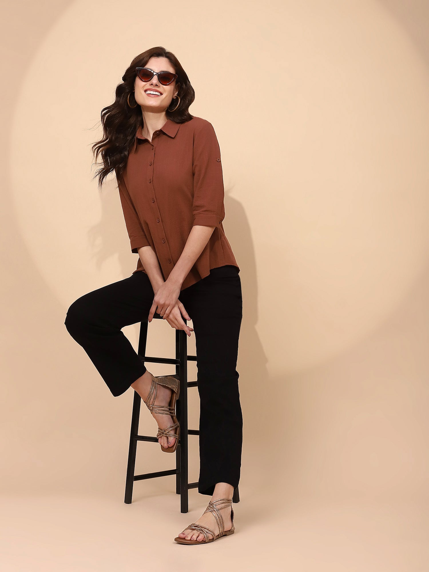 Mocha Cotton Formal Shirt