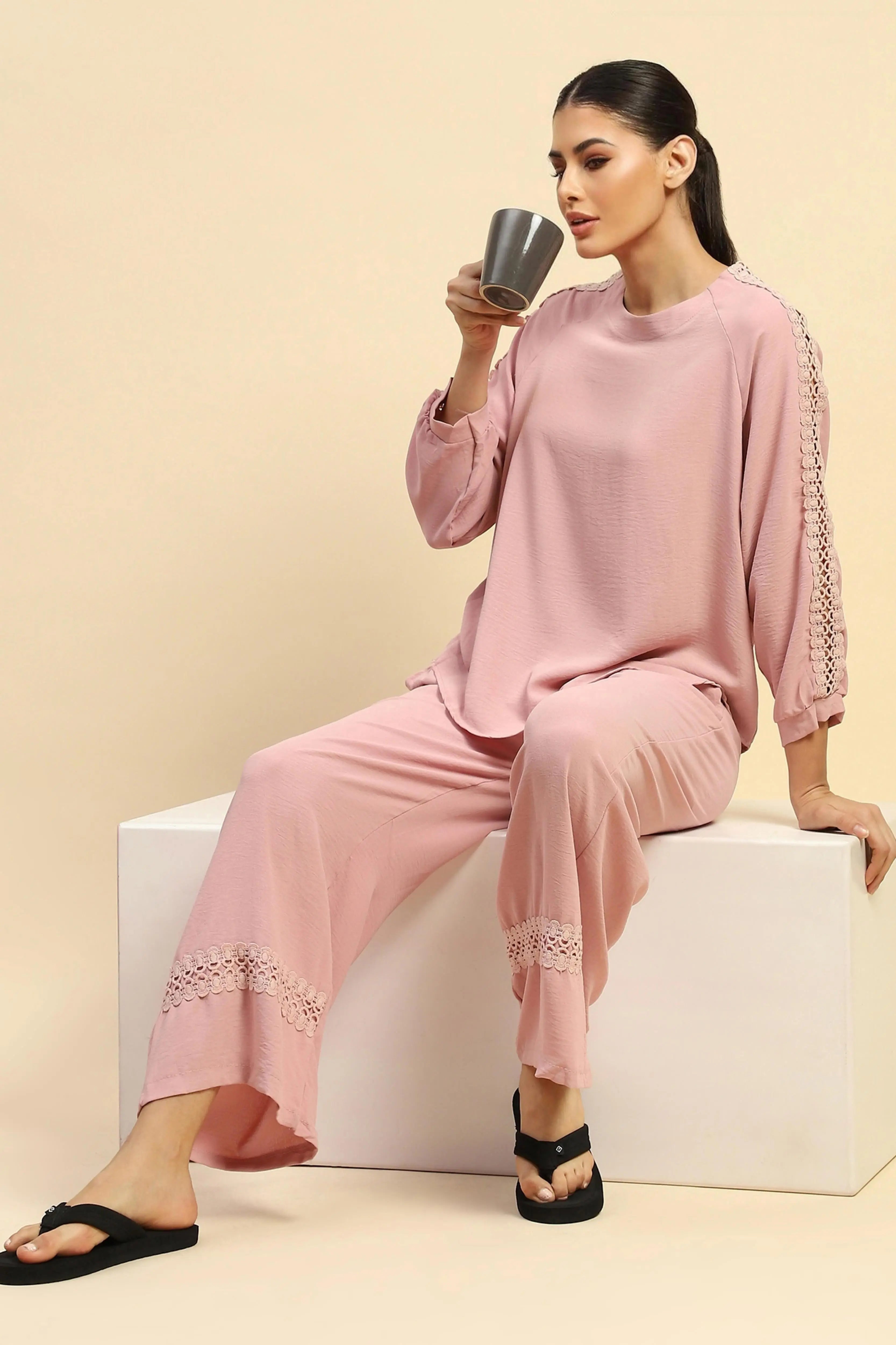Onion  Rayon Relaxed Nightsuit - Global Republic