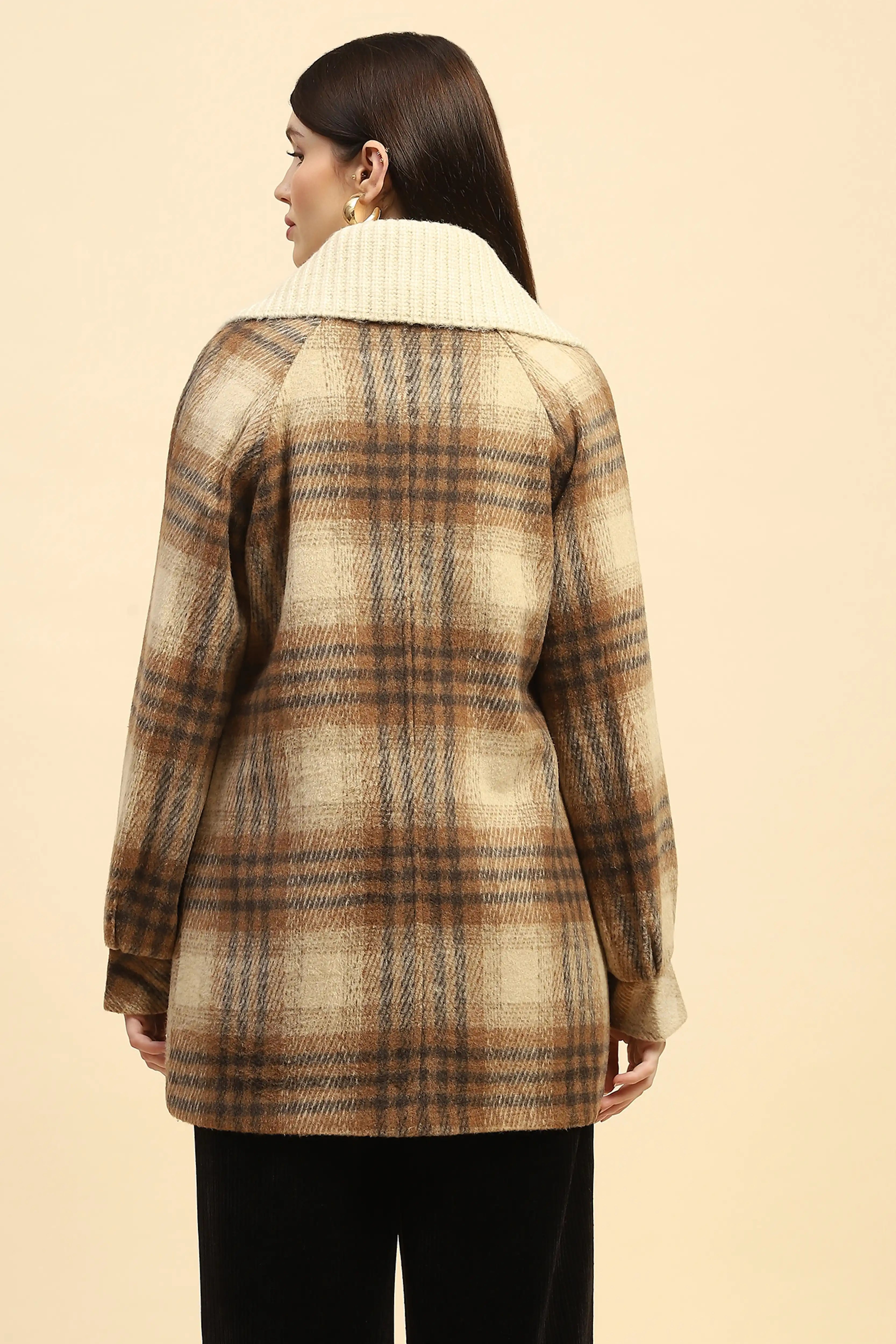 Brown Checkerd Coat