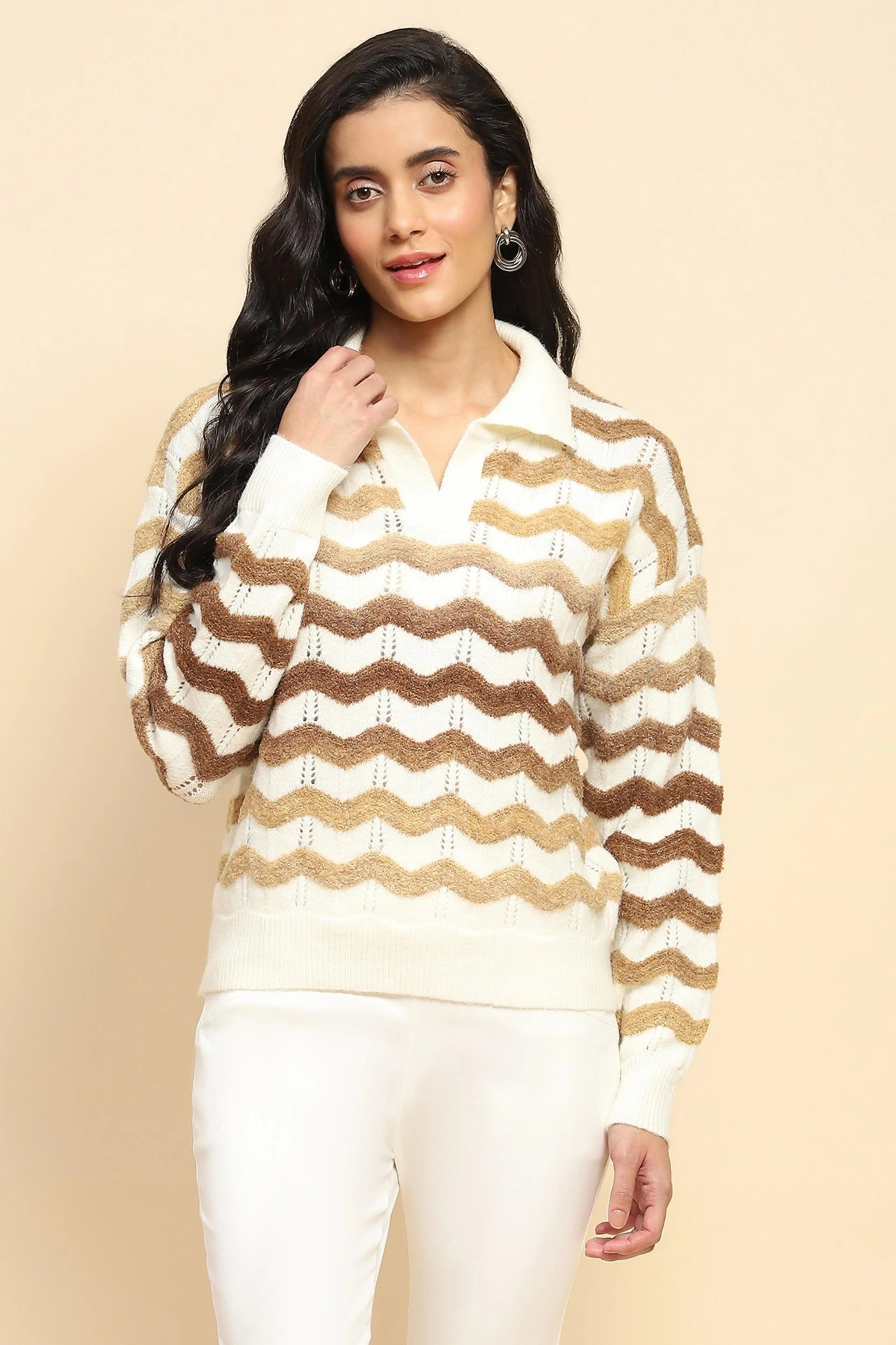 Brown  Winter Pullover - Global Republic