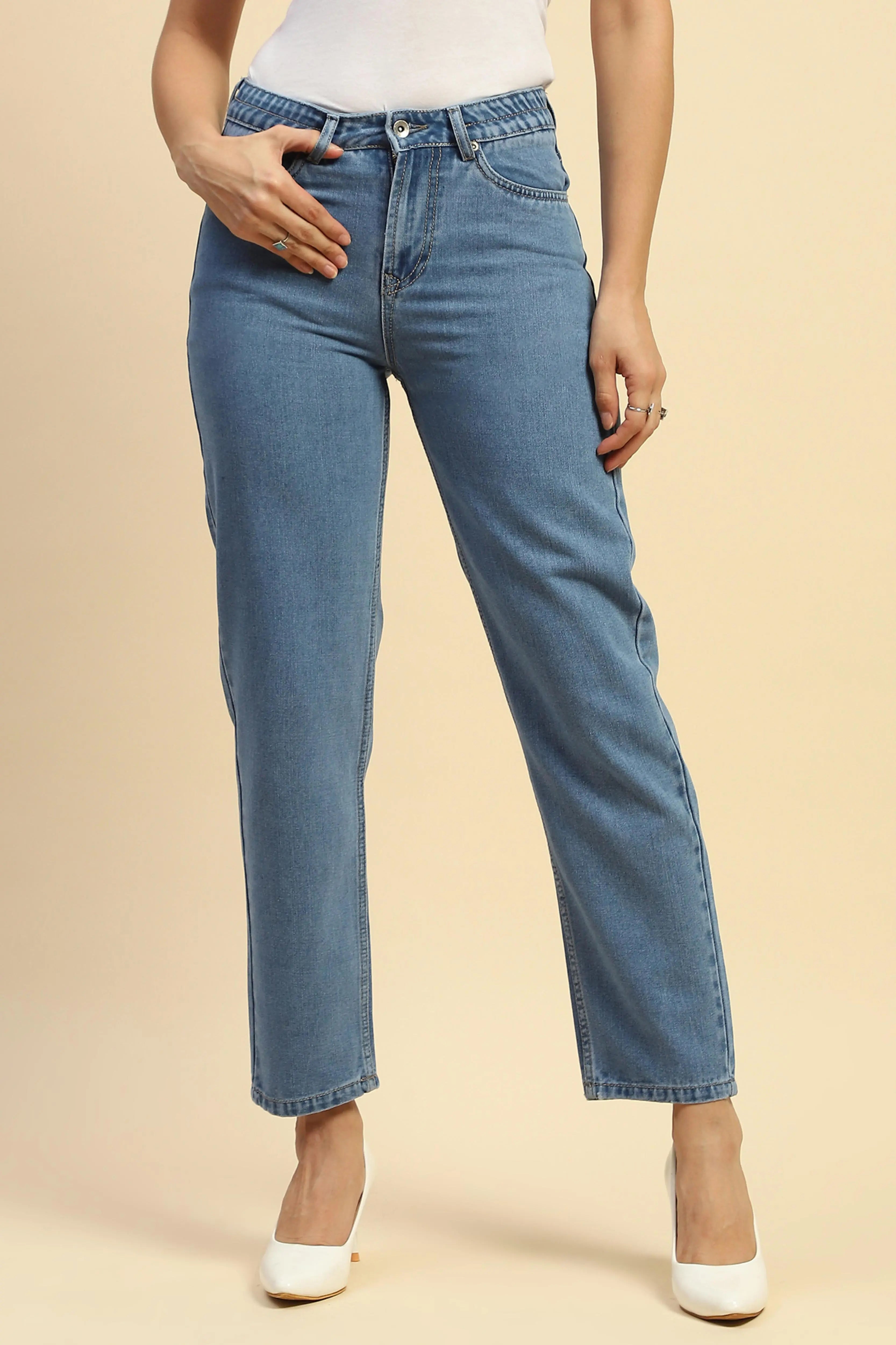 Blue Mom Fit Jeans - Global Republic