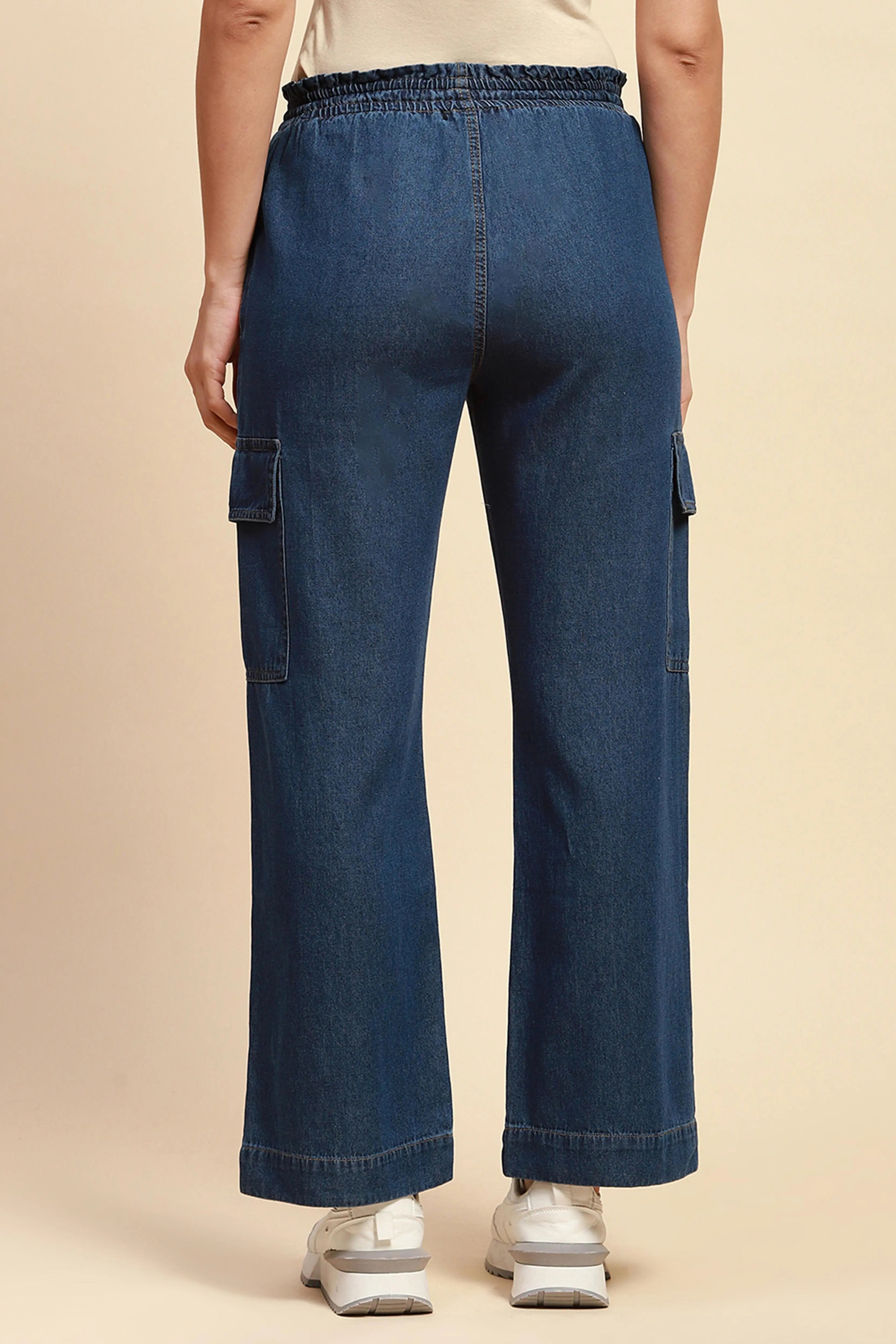 Dark Stone Cotton Blend Loose Lower - Global Republic