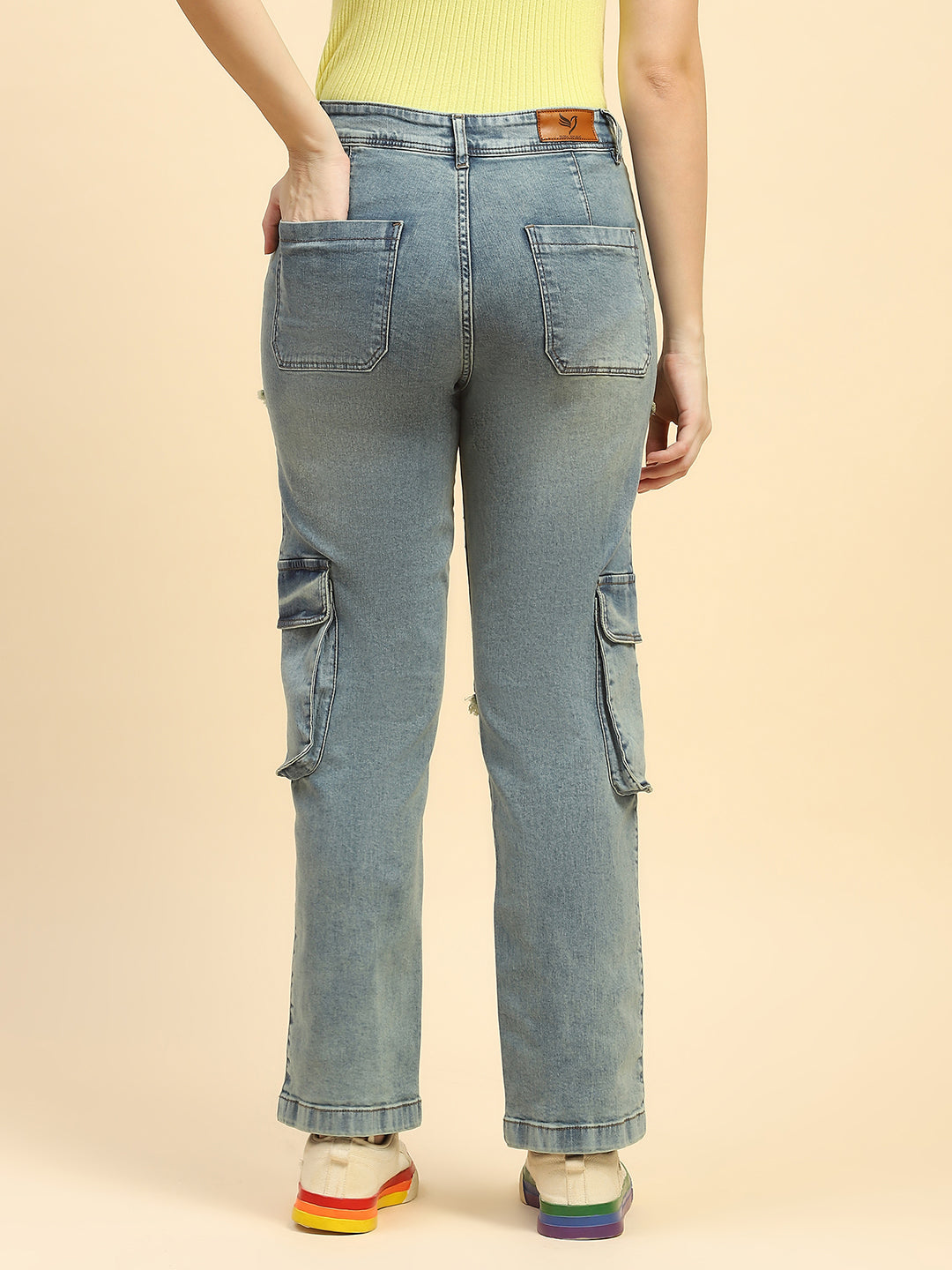 Solid Cotton Blend Cargo - Global Republic