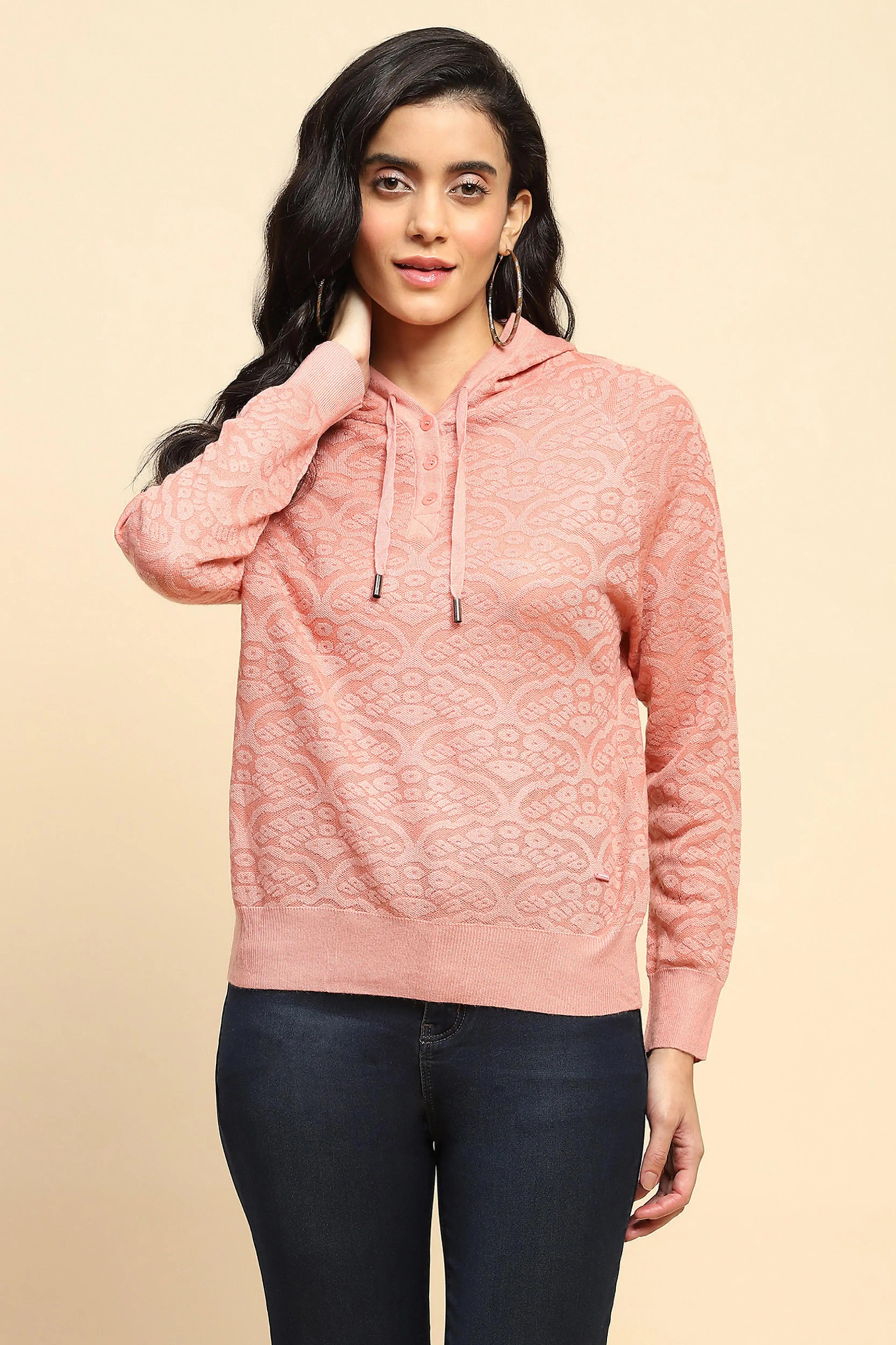 Pink  Hood Pullover - Global Republic