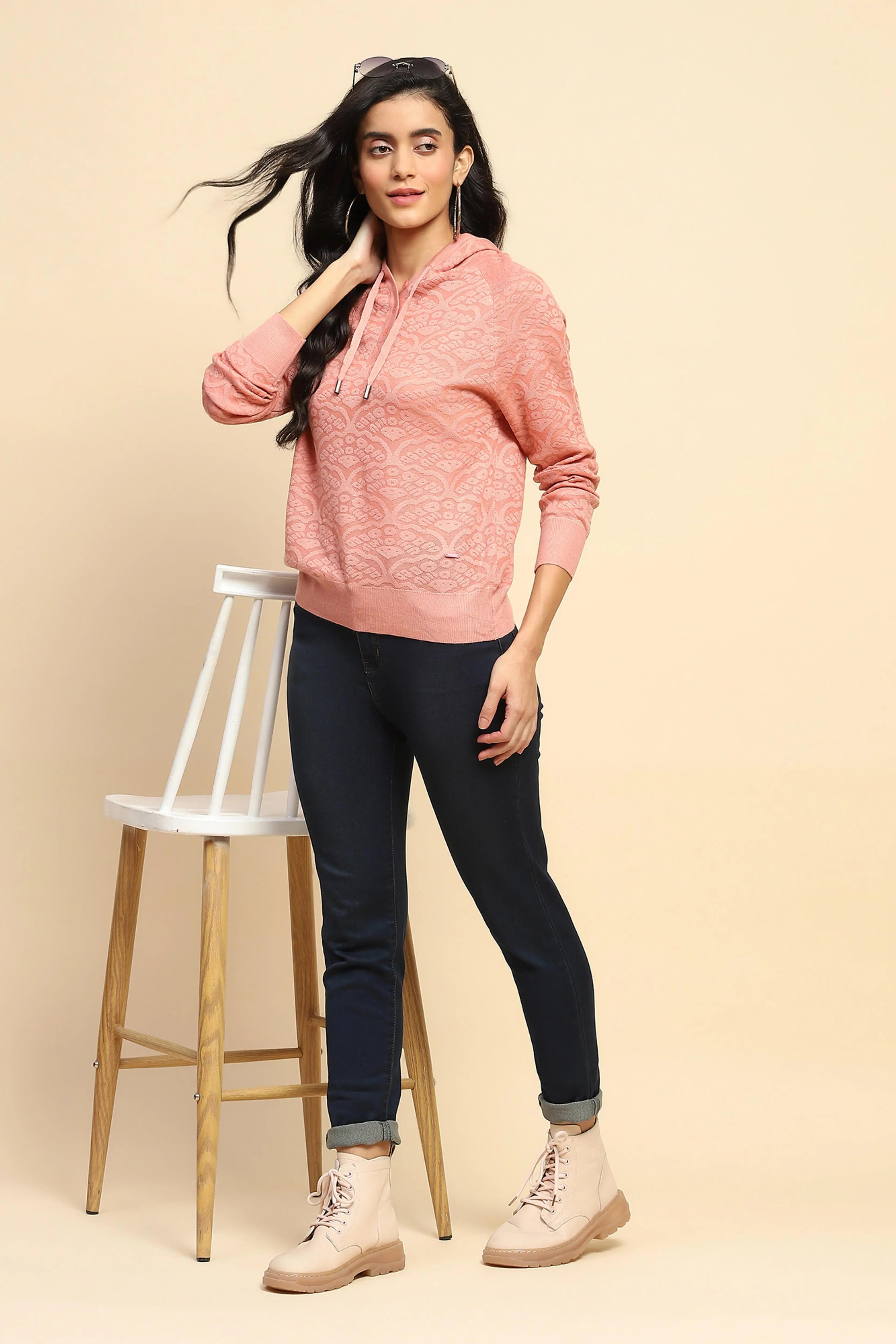 Pink  Hood Pullover - Global Republic