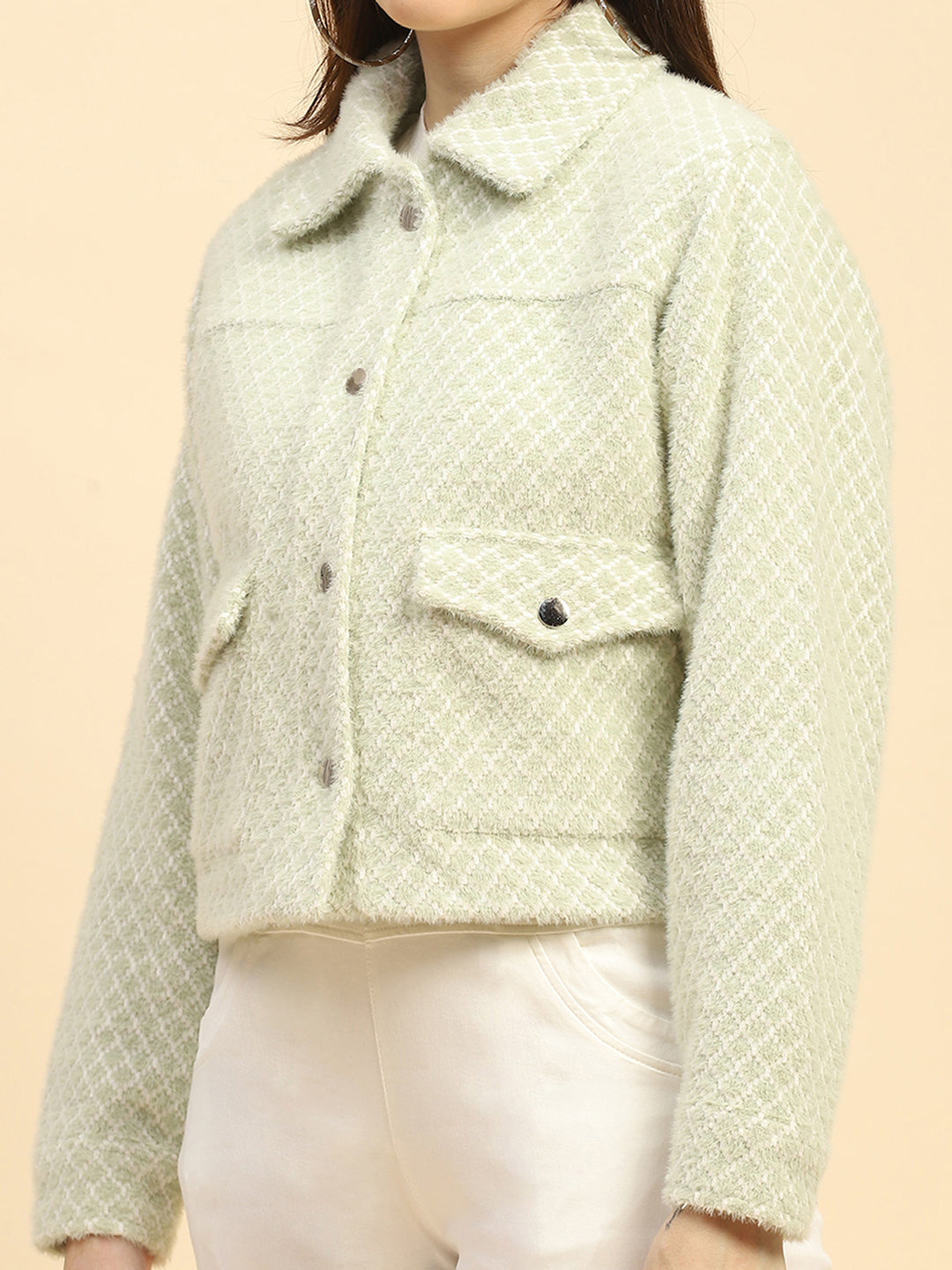Green Checkerd  Jacket - Global Republic