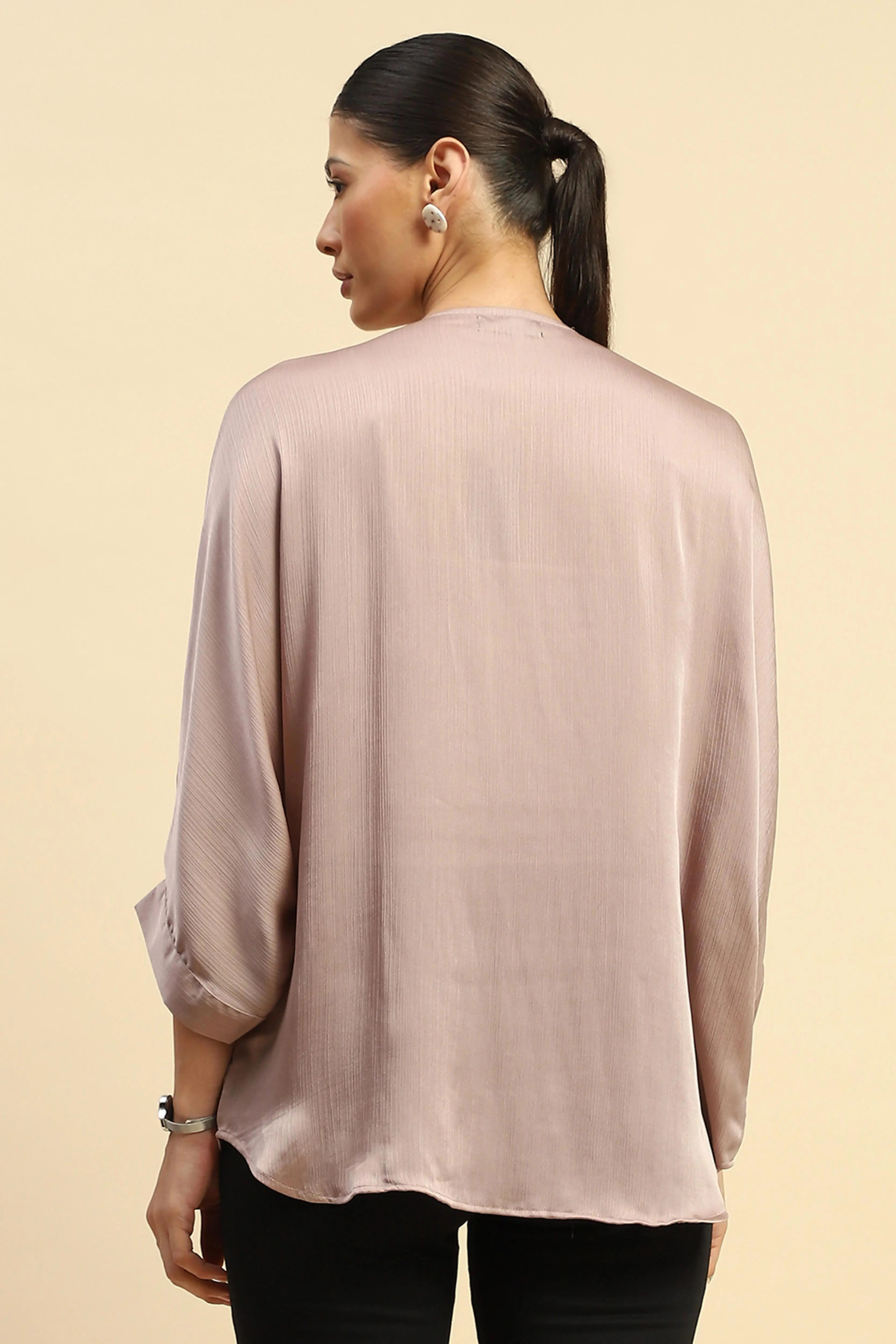 Onion Chiffon Oversized Embellished Top - Global Republic
