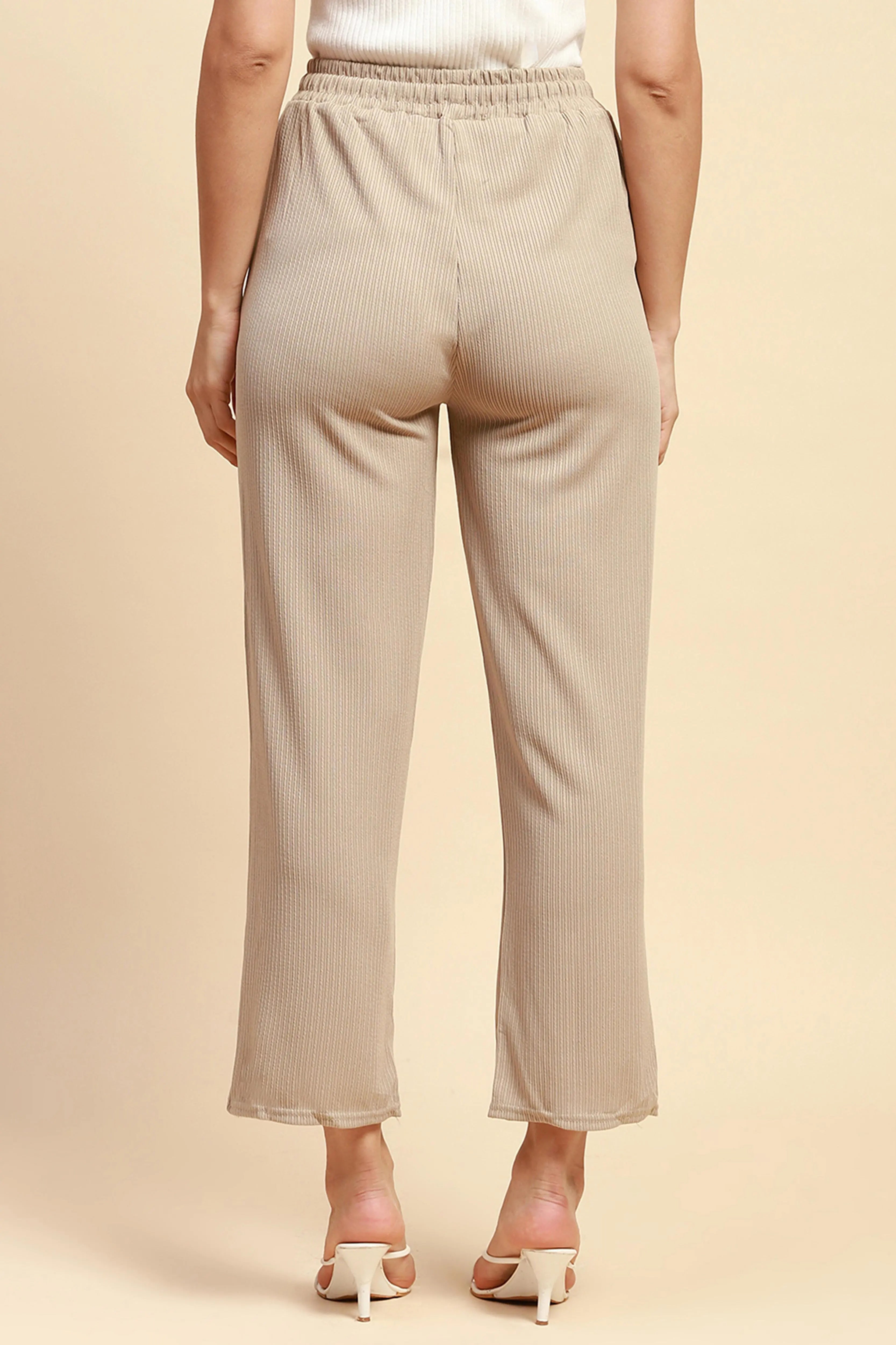 Beige  Solid Lower - Global Republic