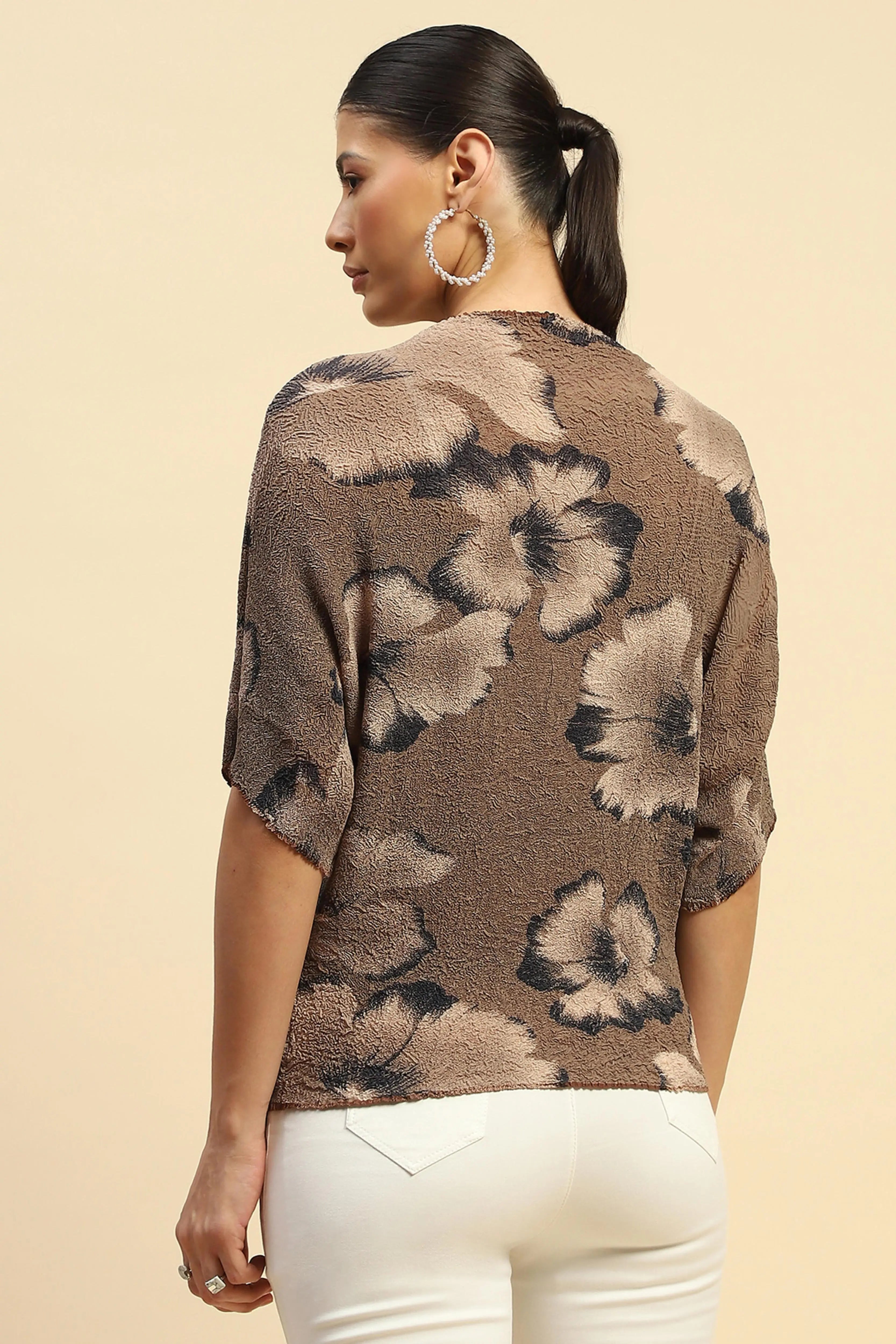 Brown  Stretchable Top - Global Republic