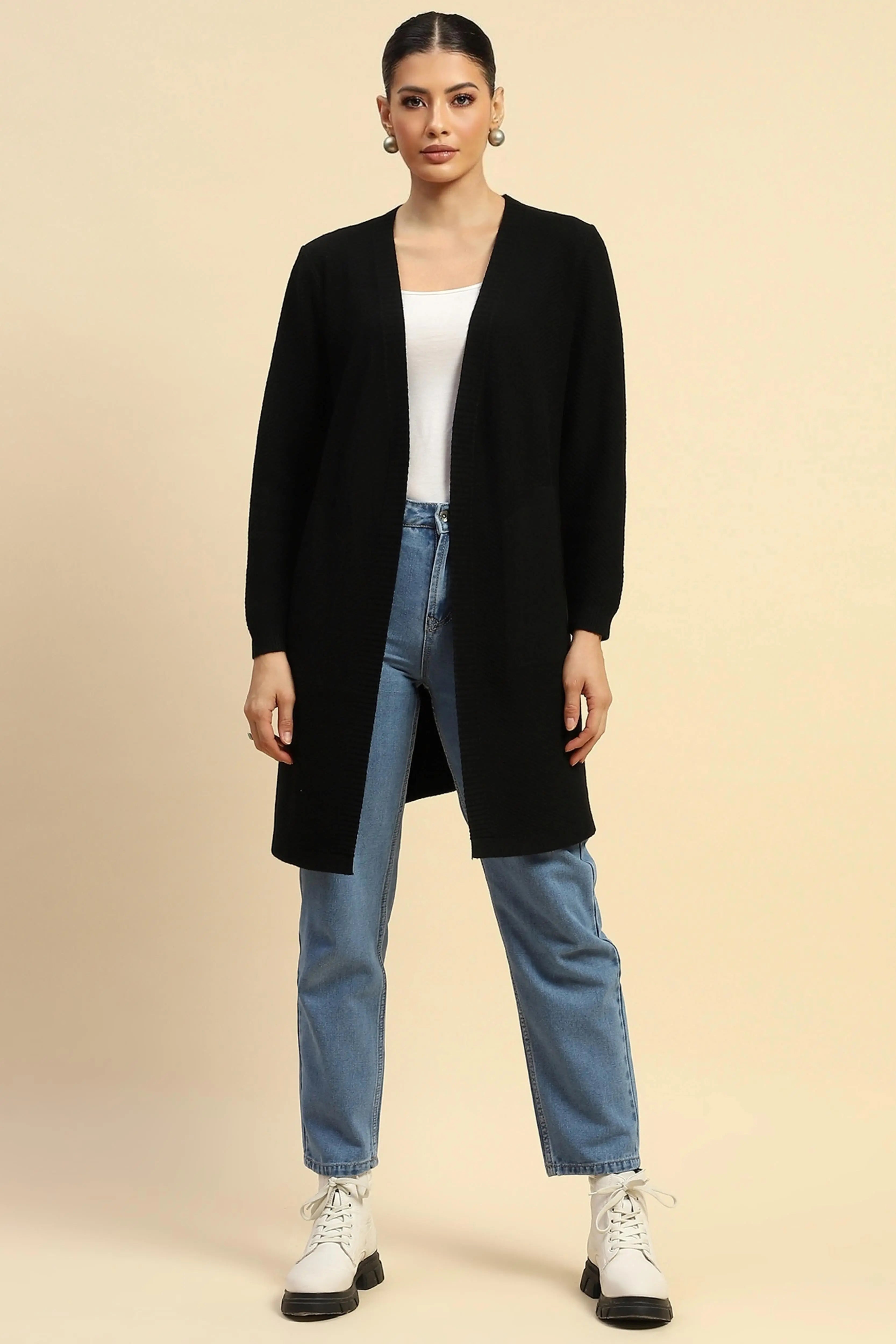 Viscose Loose Fit Winter Shrug - Global Republic