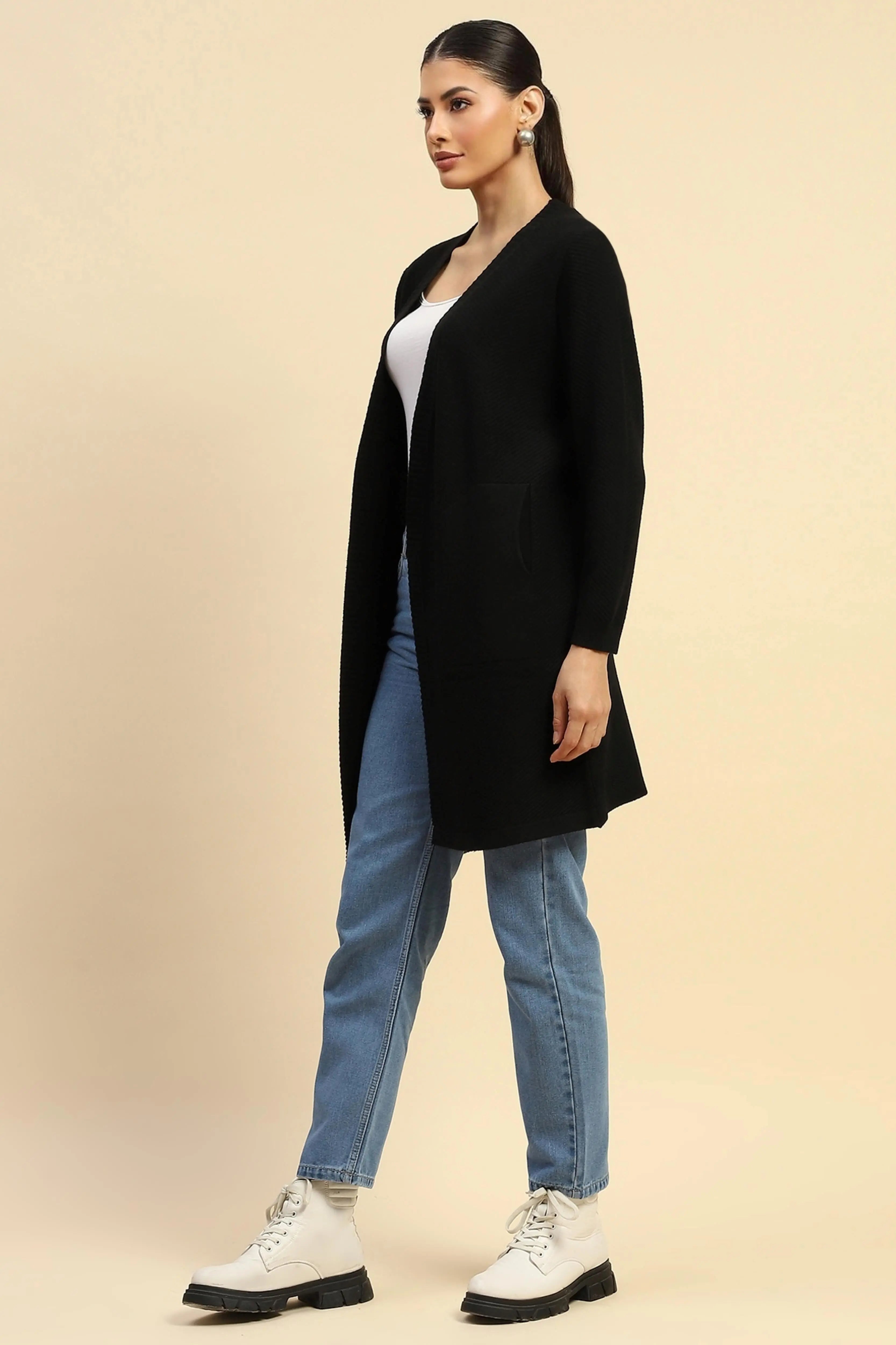 Viscose Loose Fit Winter Shrug - Global Republic