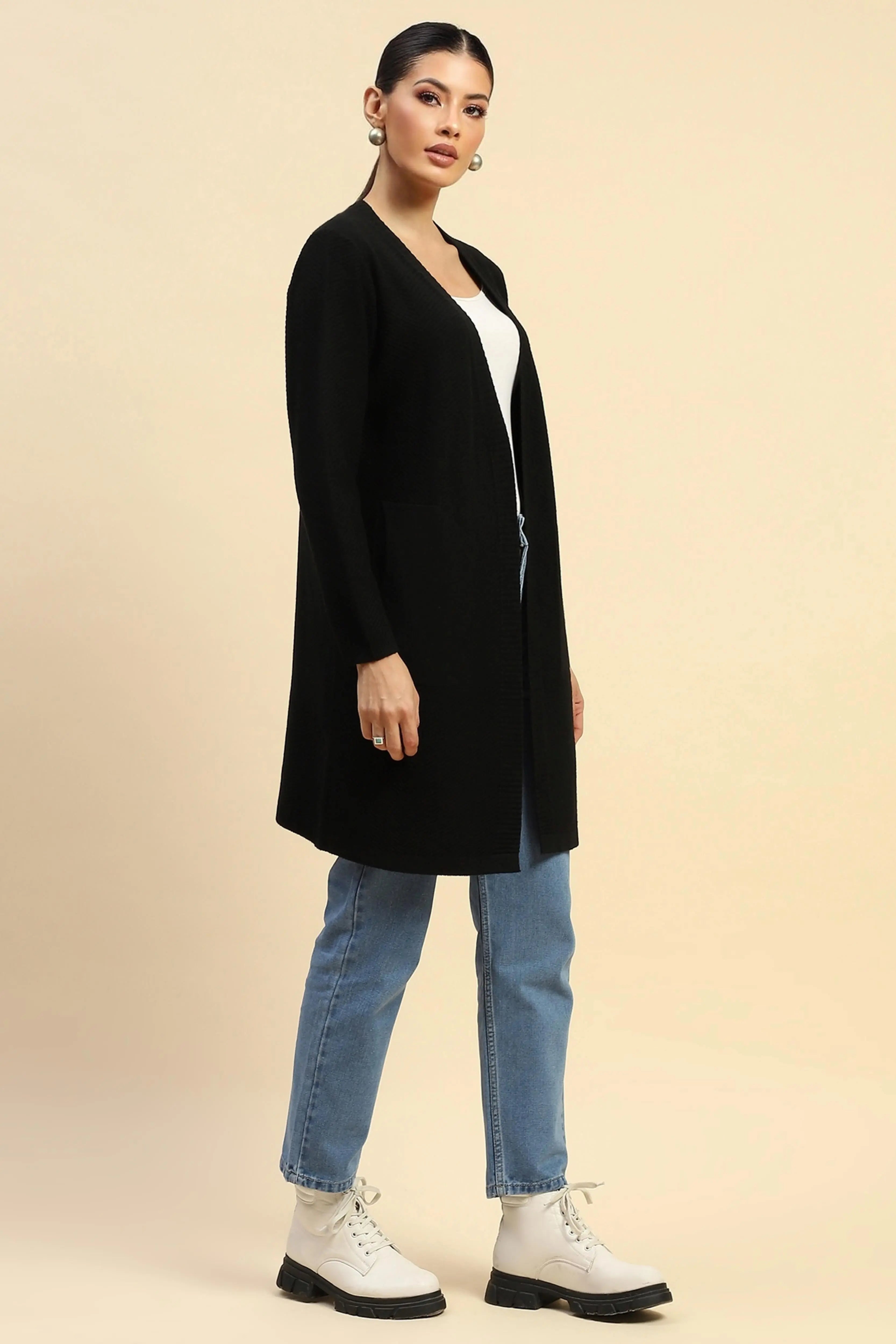 Viscose Loose Fit Winter Shrug - Global Republic