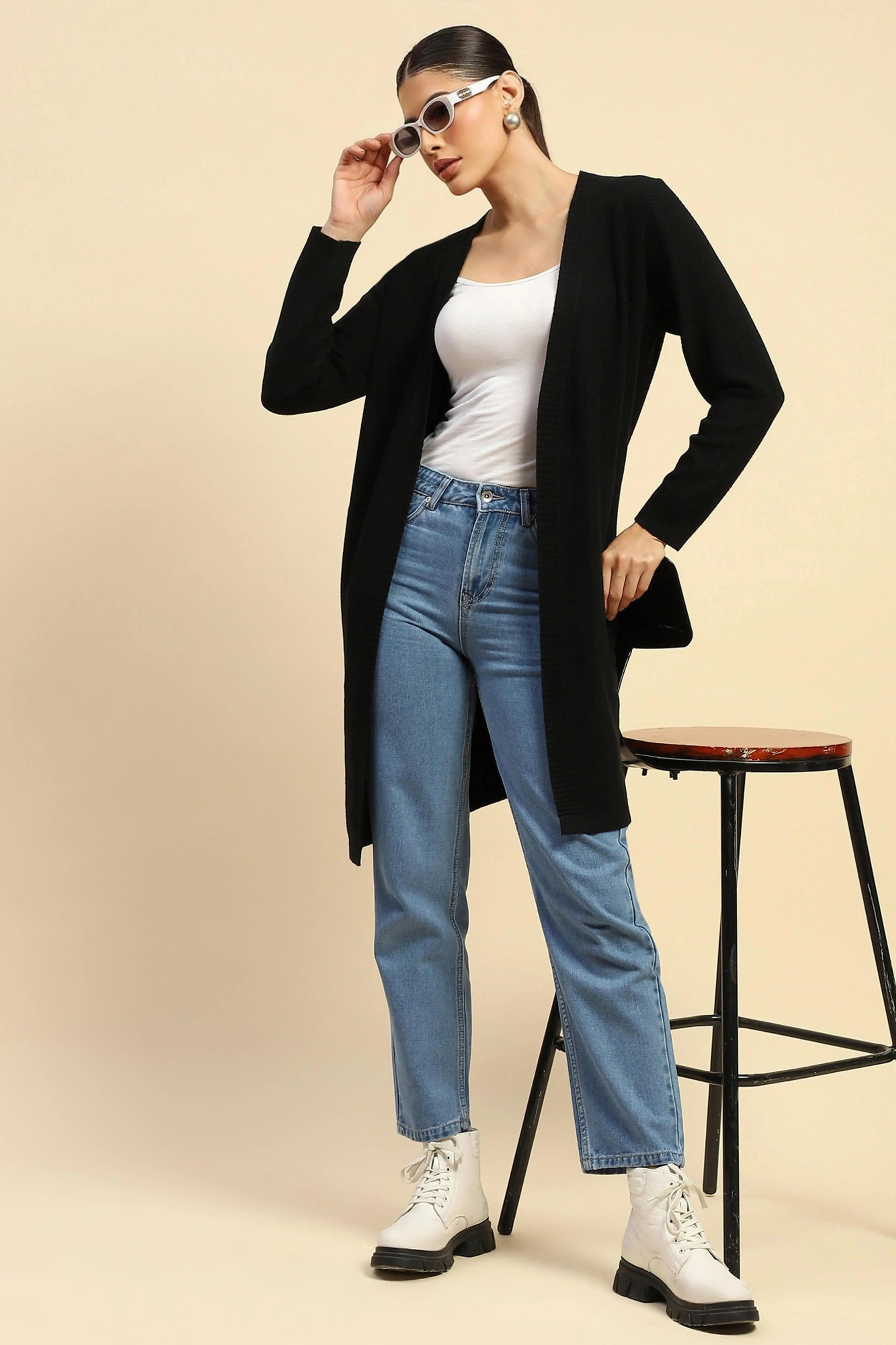 Viscose Loose Fit Winter Shrug - Global Republic