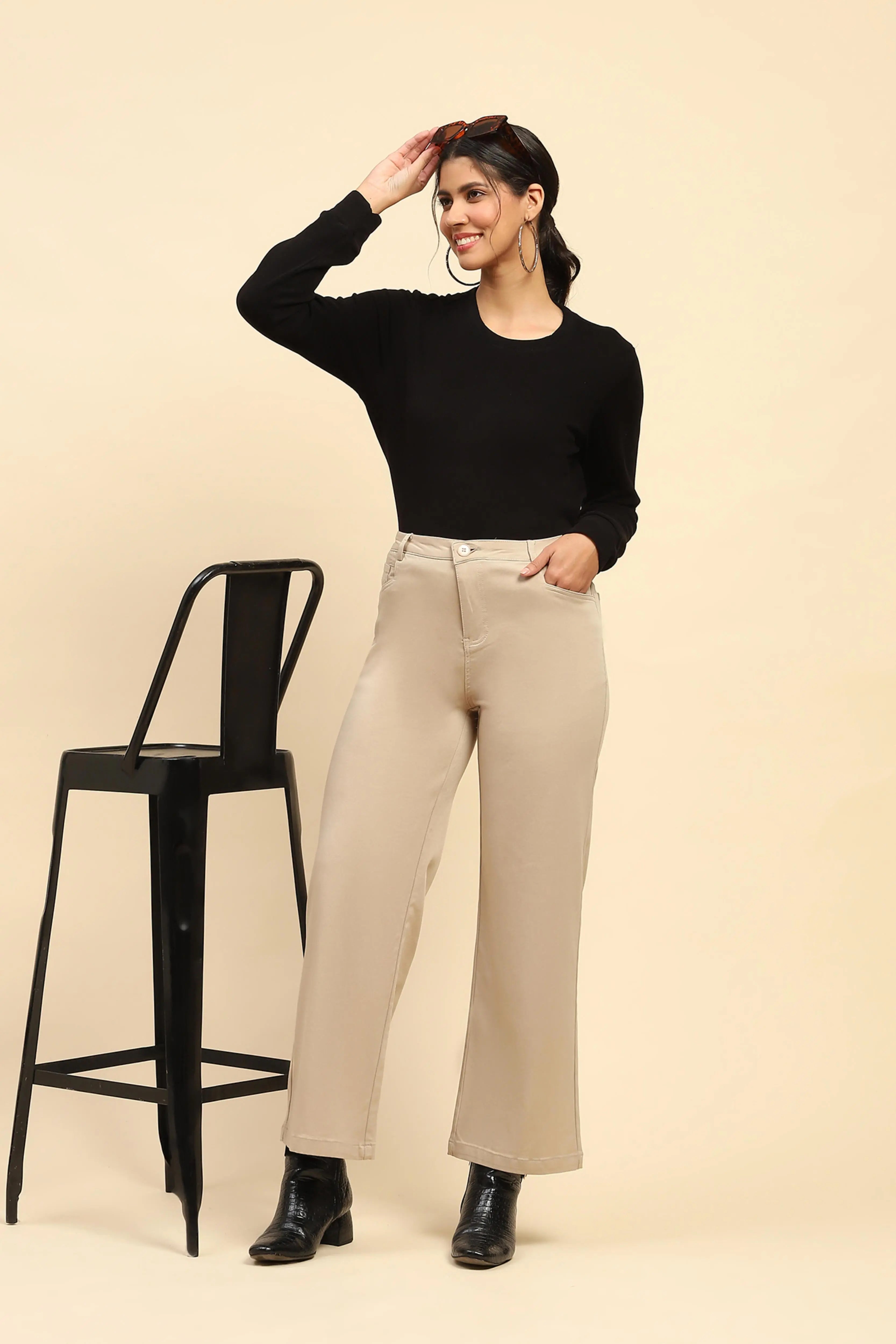 Stretchable Loose Fit Trouser - Global Republic