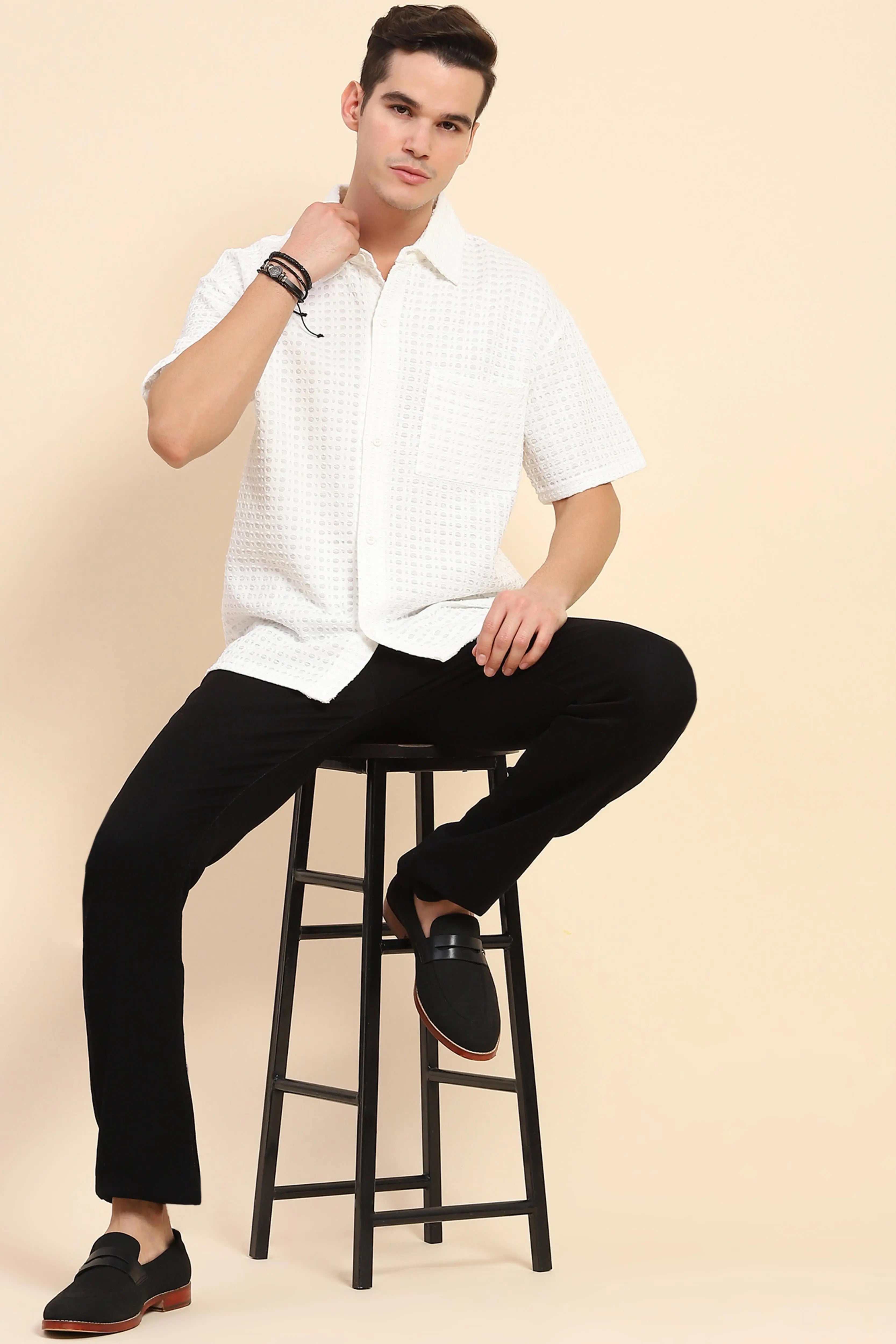 White  Oversized Shirt - Global Republic