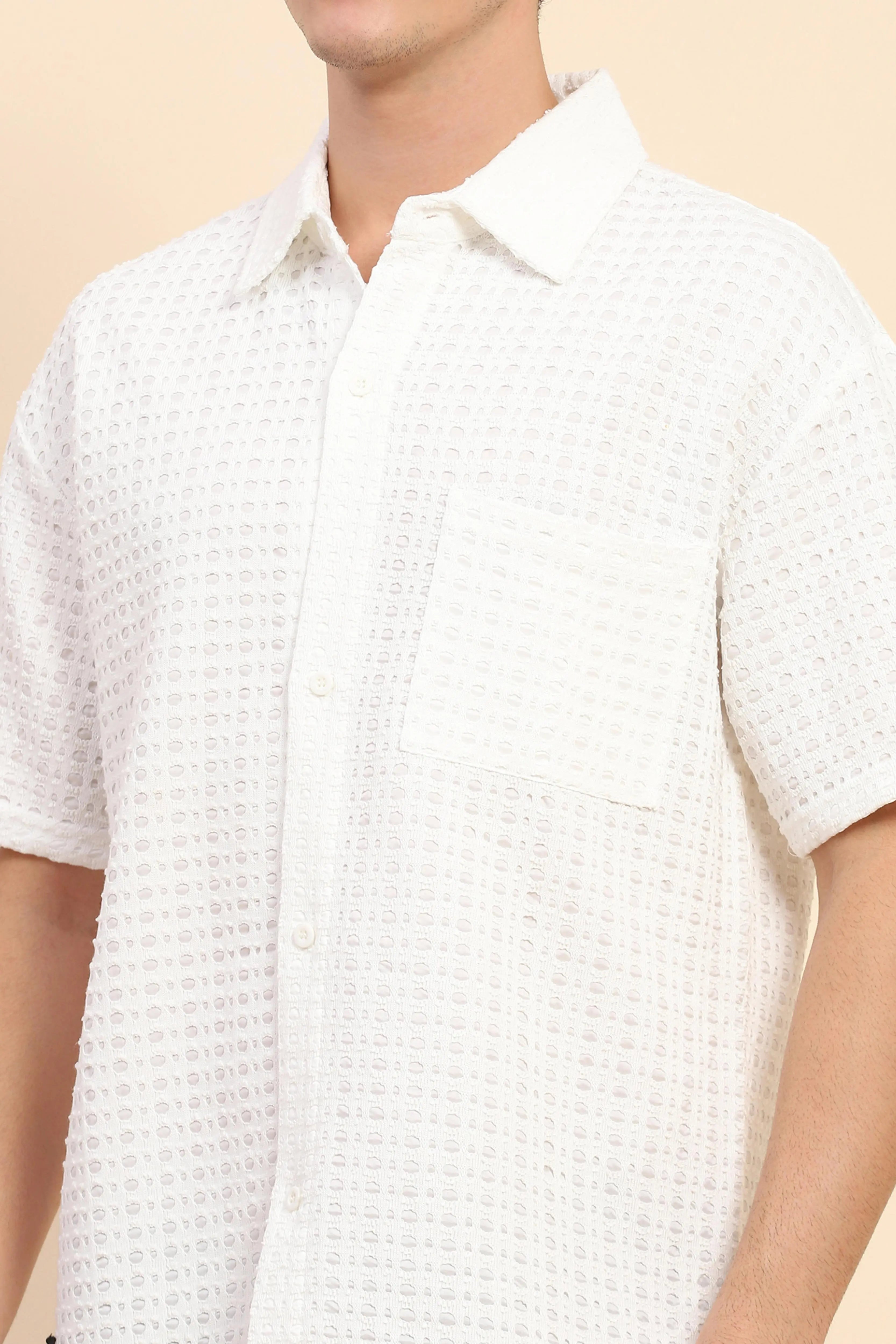 White  Oversized Shirt - Global Republic