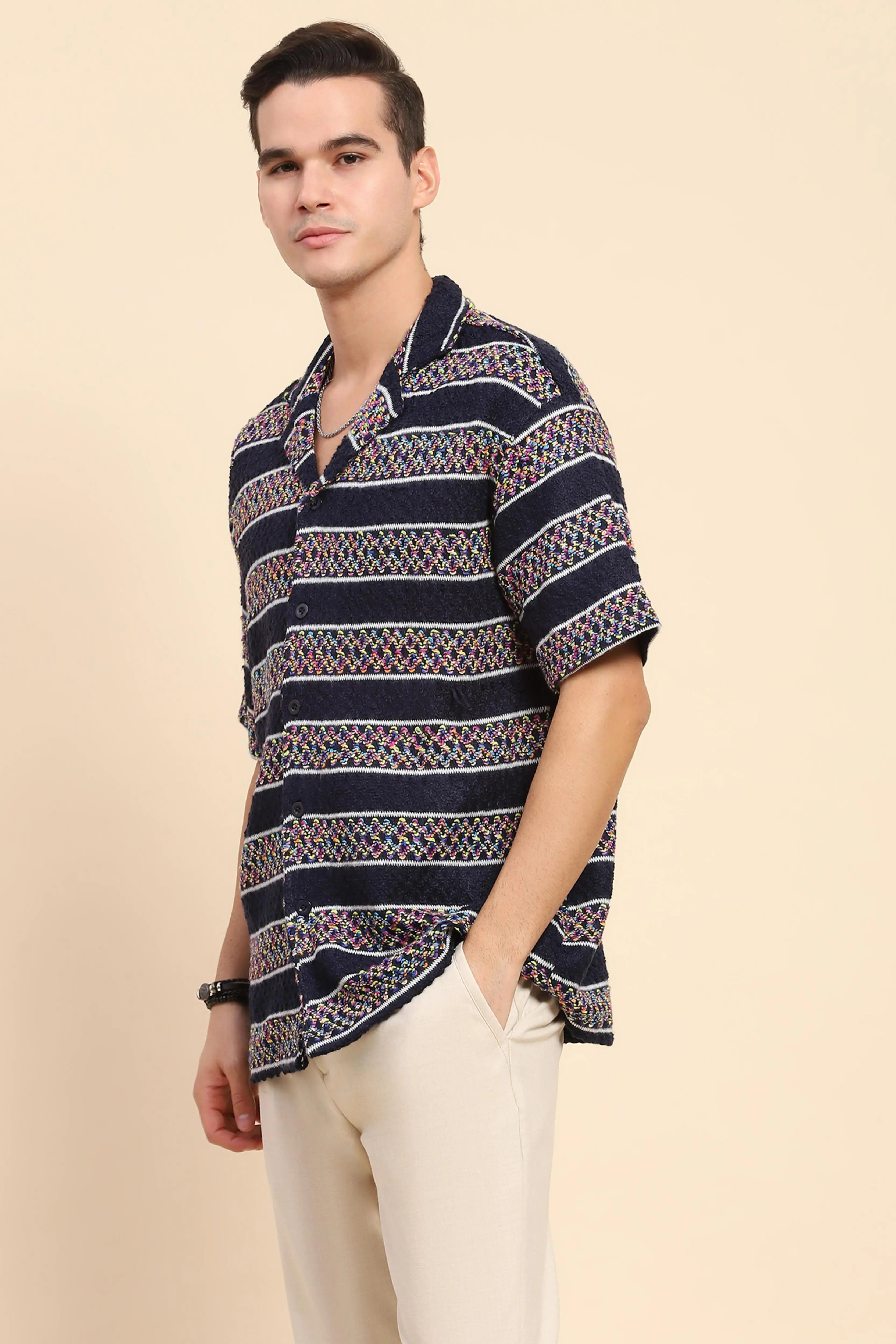 Knitted Oversized Shirt - Global Republic