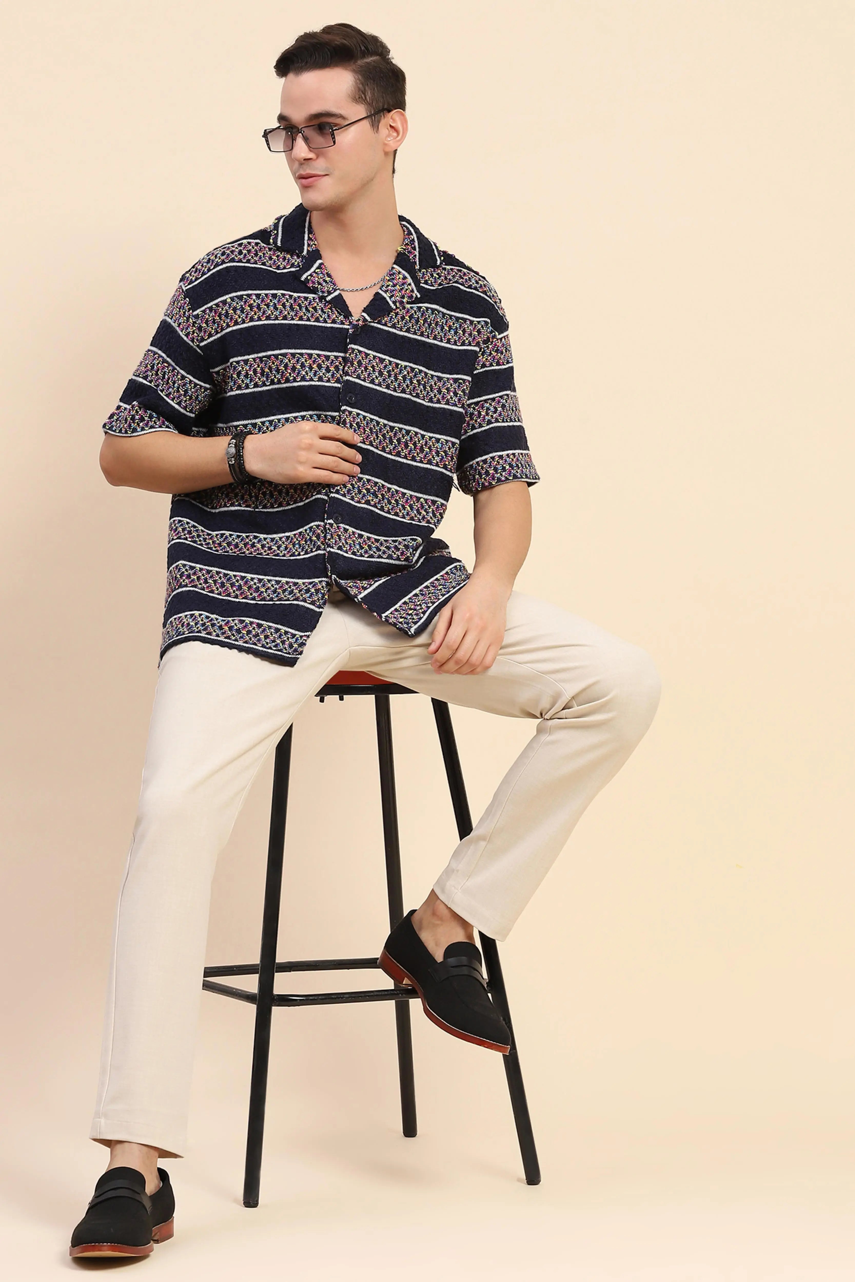 Knitted Oversized Shirt - Global Republic