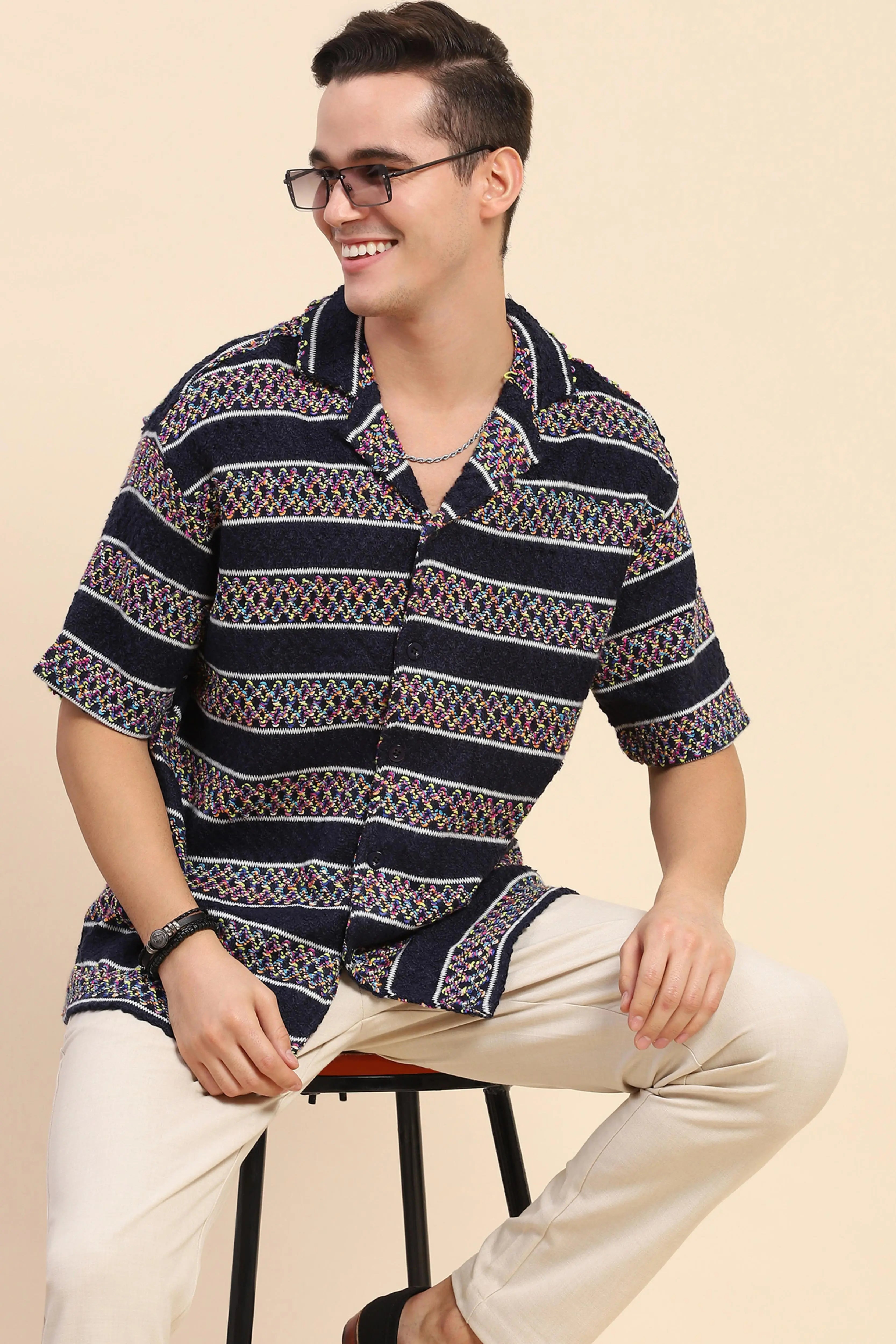 Knitted Oversized Shirt - Global Republic