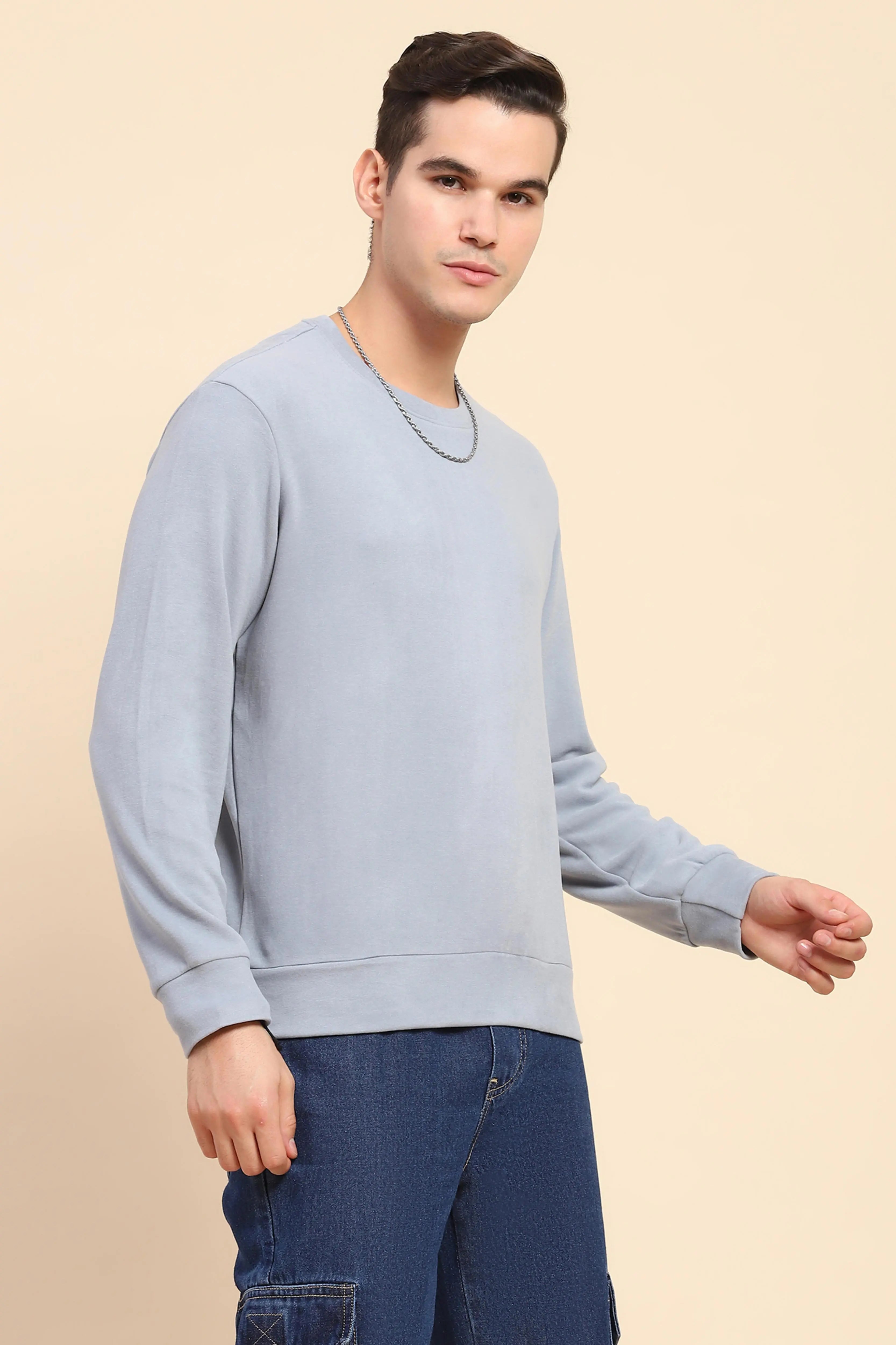Blue Acrylic Winter Sweatshirt - Global Republic