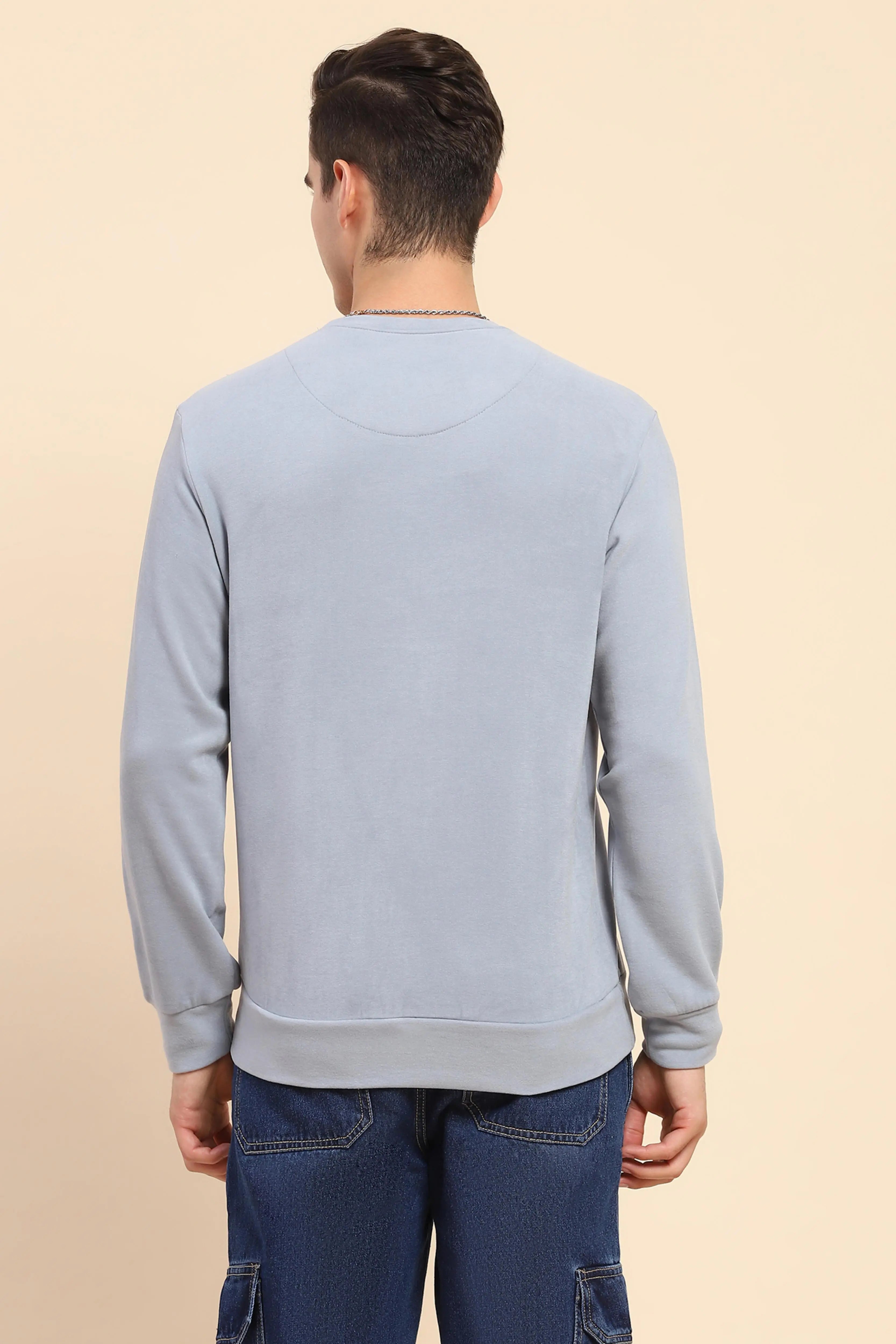 Blue Acrylic Winter Sweatshirt - Global Republic