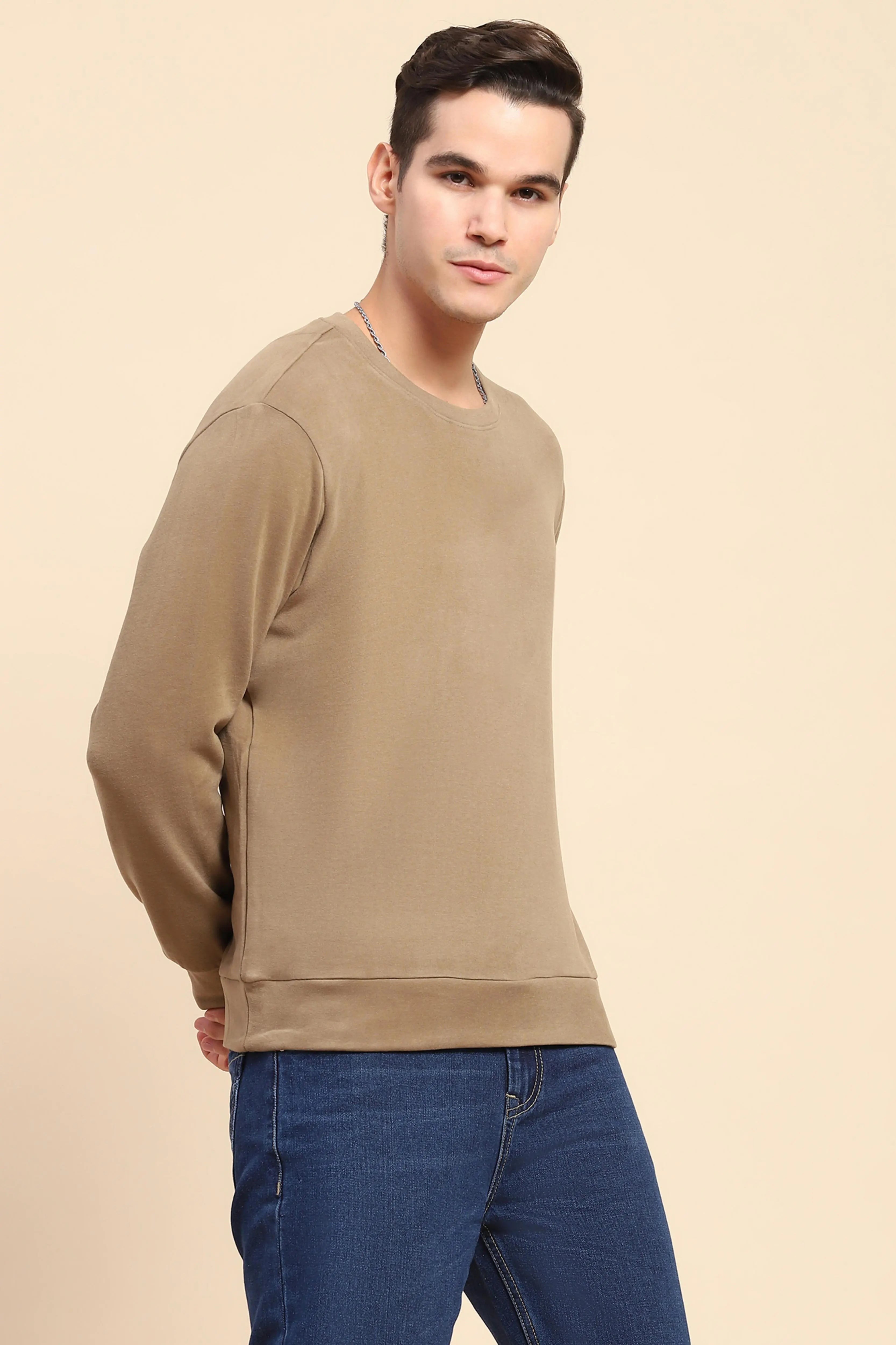 Brown Acrylic Winter Sweatshirt - Global Republic