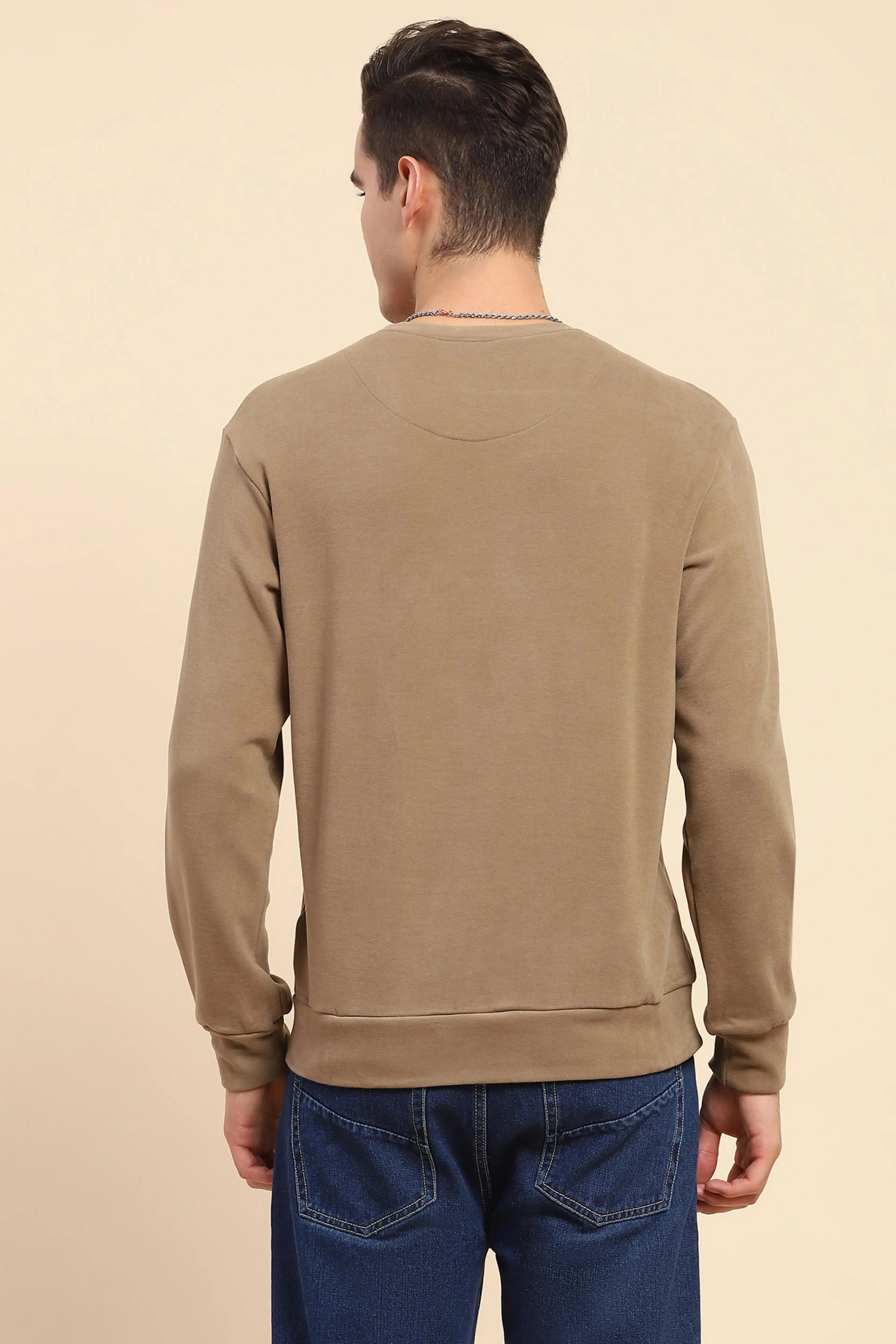 Brown Acrylic Winter Sweatshirt - Global Republic
