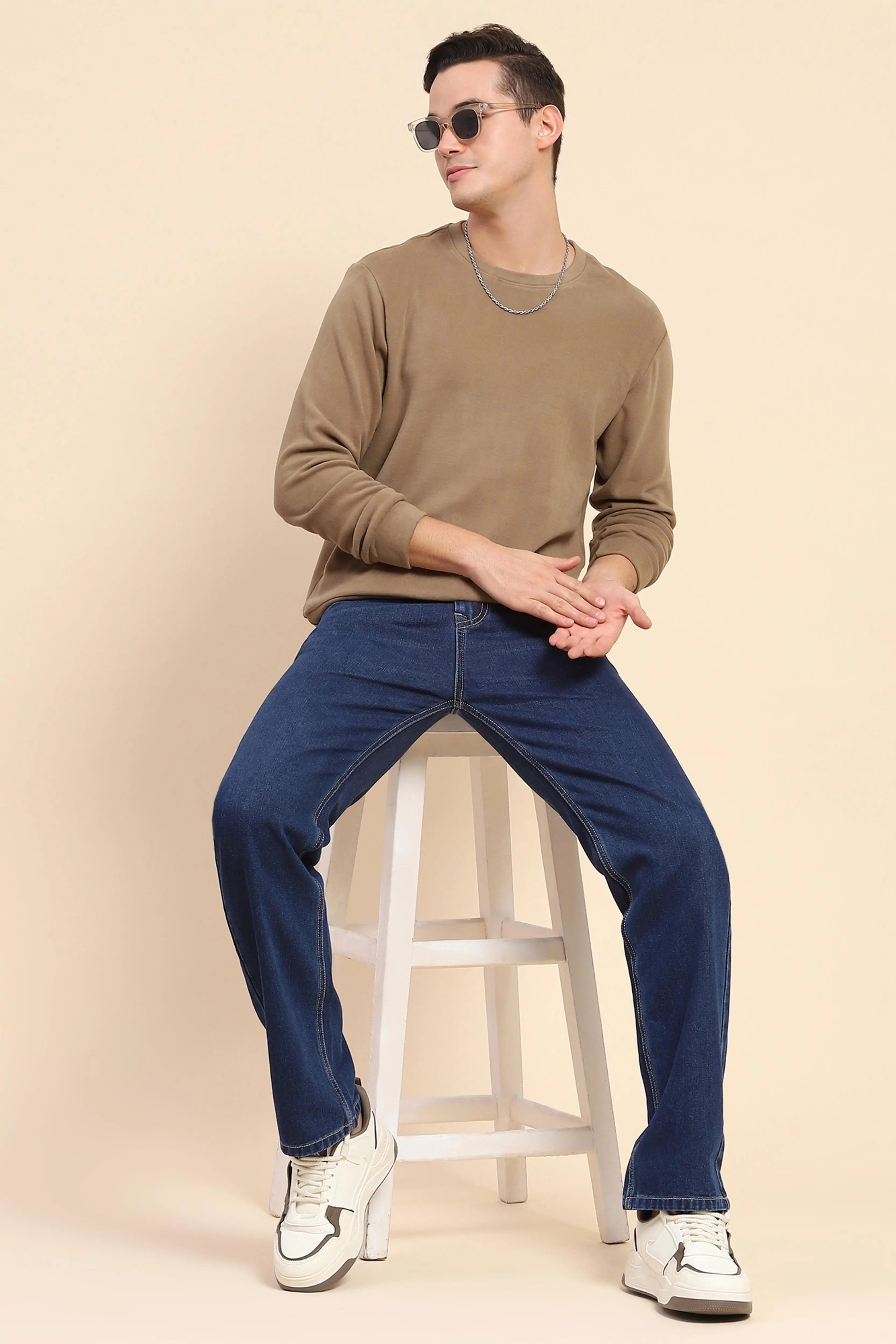 Brown Acrylic Winter Sweatshirt - Global Republic