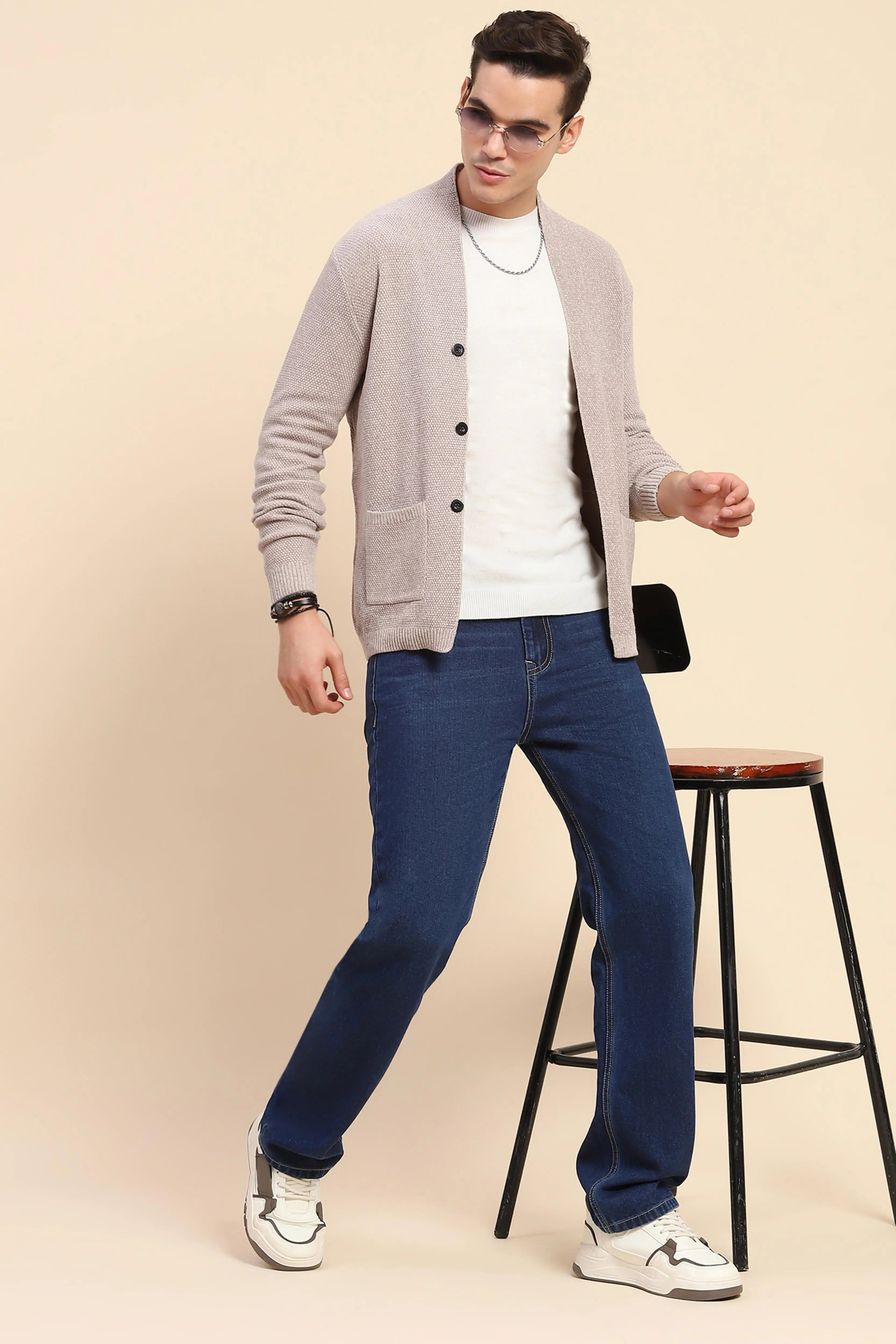 Beige  Knitted Winter Shrug - Global Republic